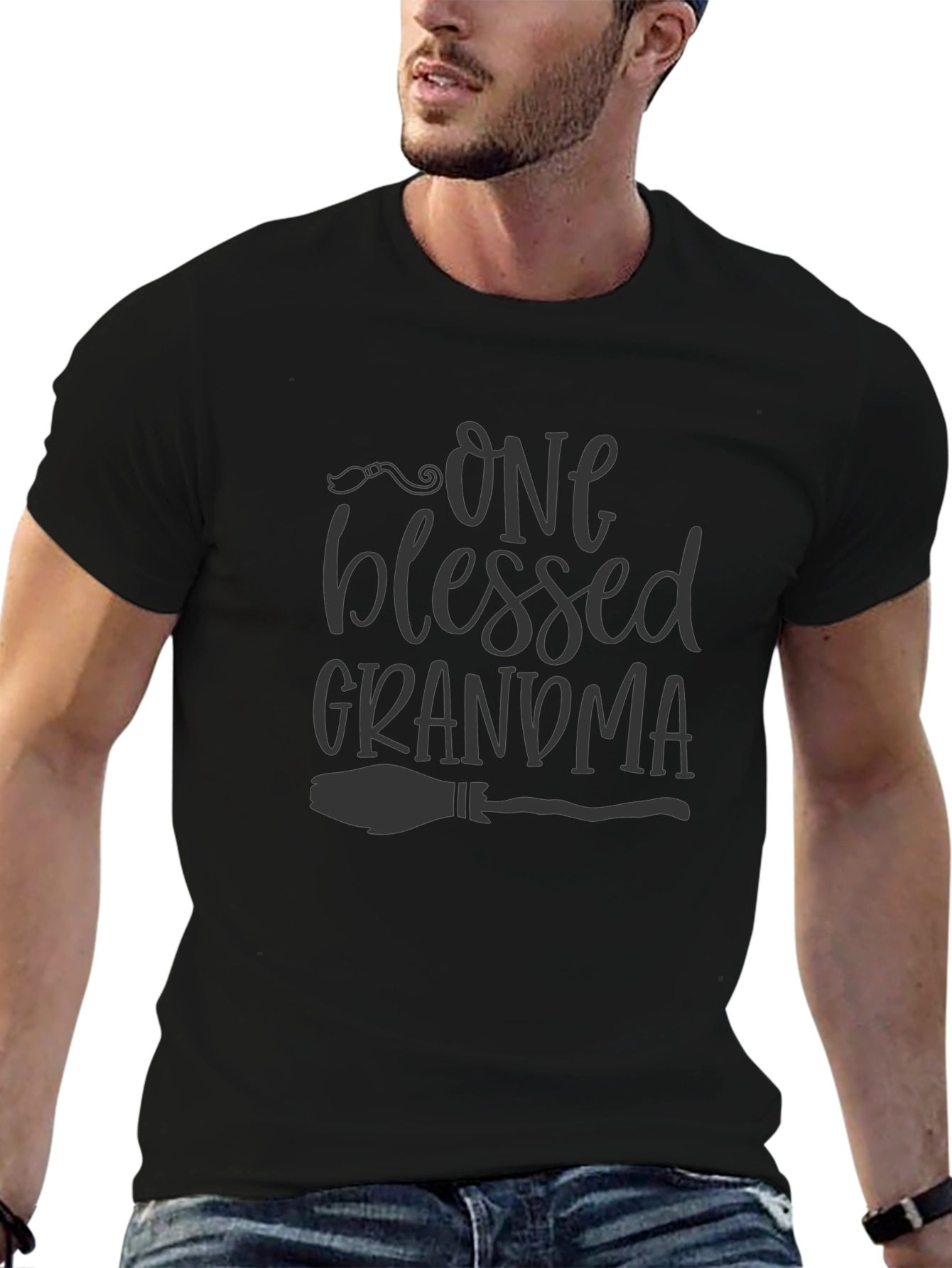 One Blessed Grandma T-Shirt - Cute Witchy Design