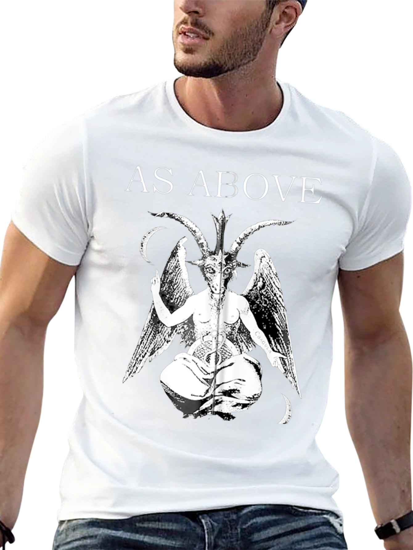 As Above Baphomet Graphic T-Shirt