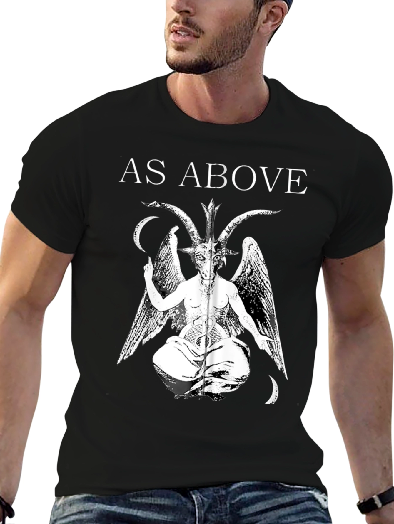 As Above Baphomet Graphic T-Shirt