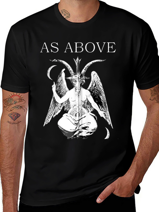 As Above Baphomet Graphic T-Shirt