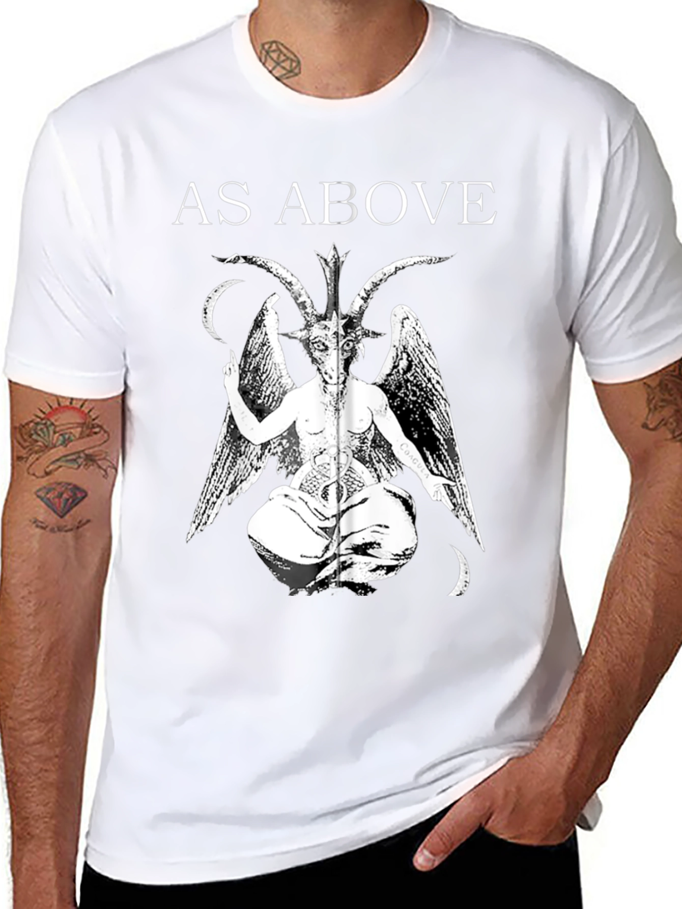As Above Baphomet Graphic T-Shirt