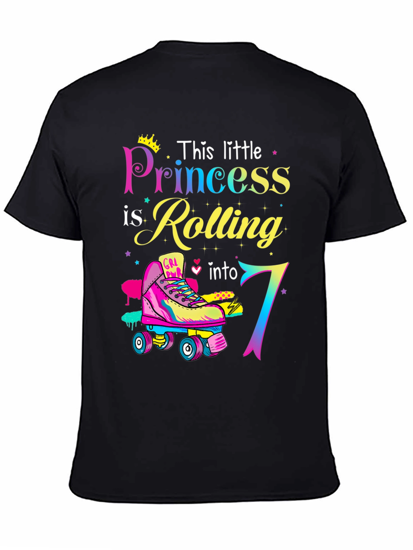 Birthday Girl Rolling into 7th T-Shirt