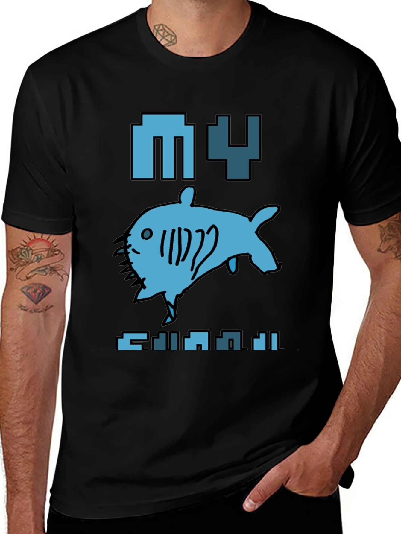 My Shark Pixel Art Graphic Tee