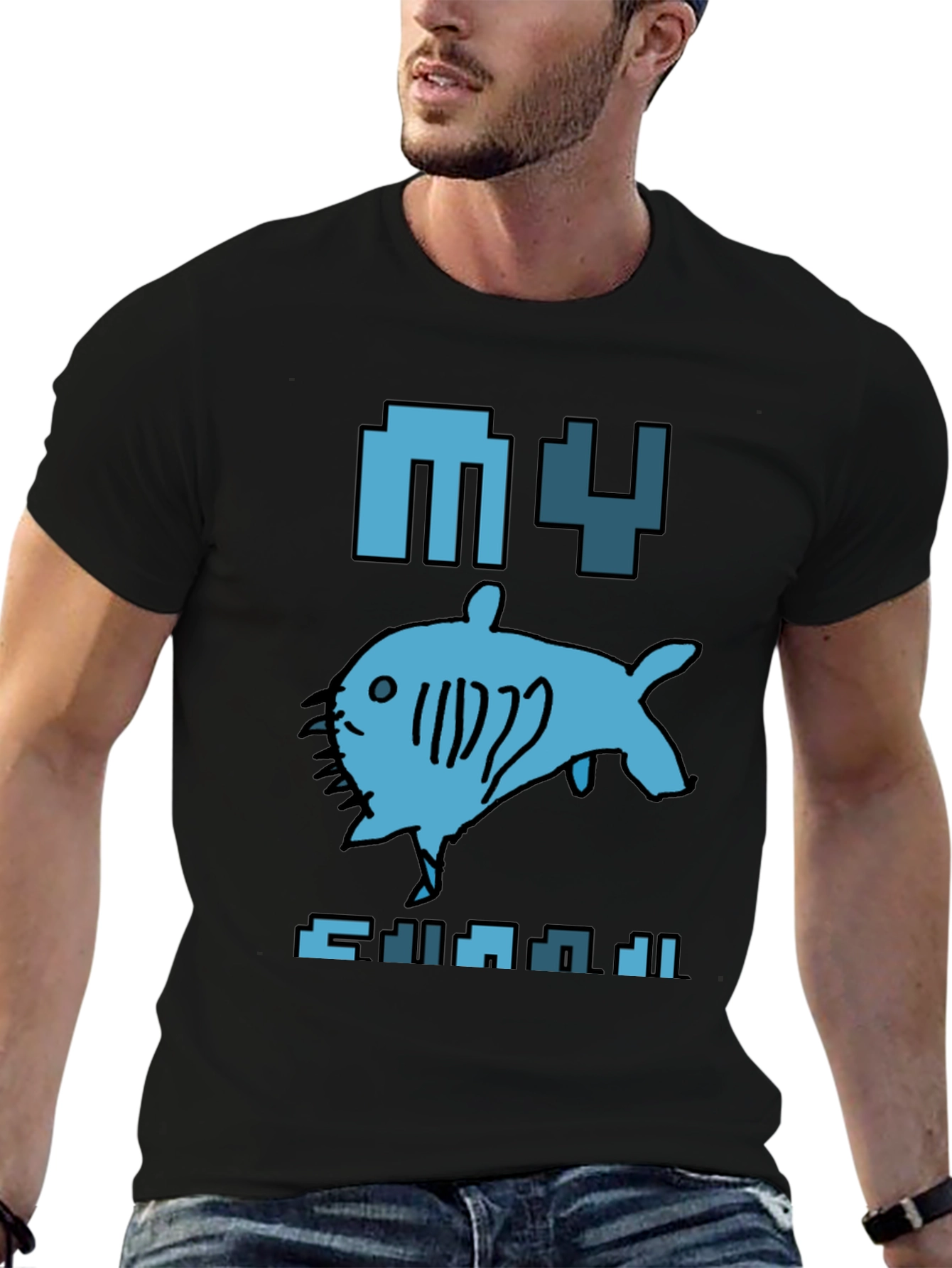 My Shark Pixel Art Graphic Tee