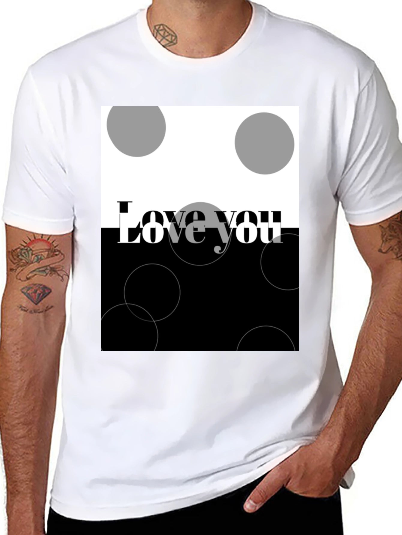 Love You Graphic T-Shirt - Modern Design
