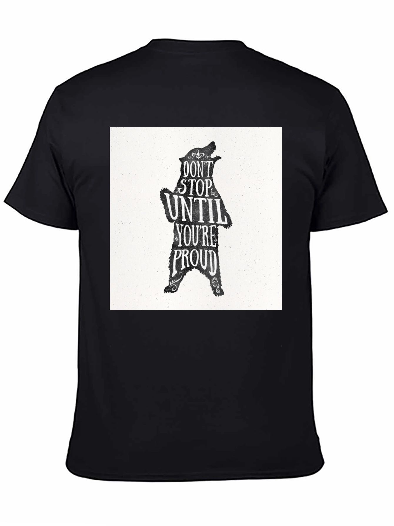 Black Bear Dont Stop Graphic T-Shirt