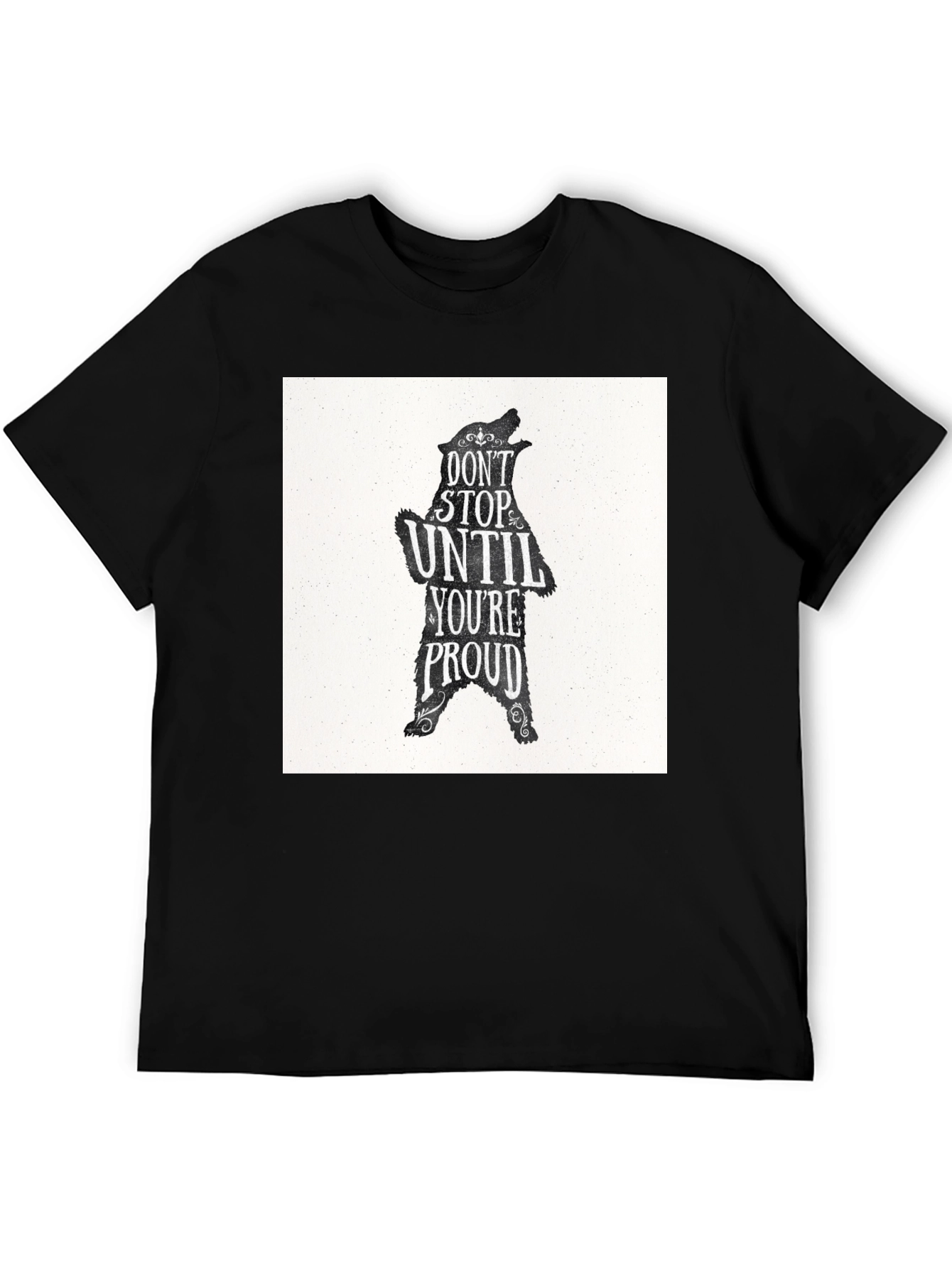 Black Bear Dont Stop Graphic T-Shirt