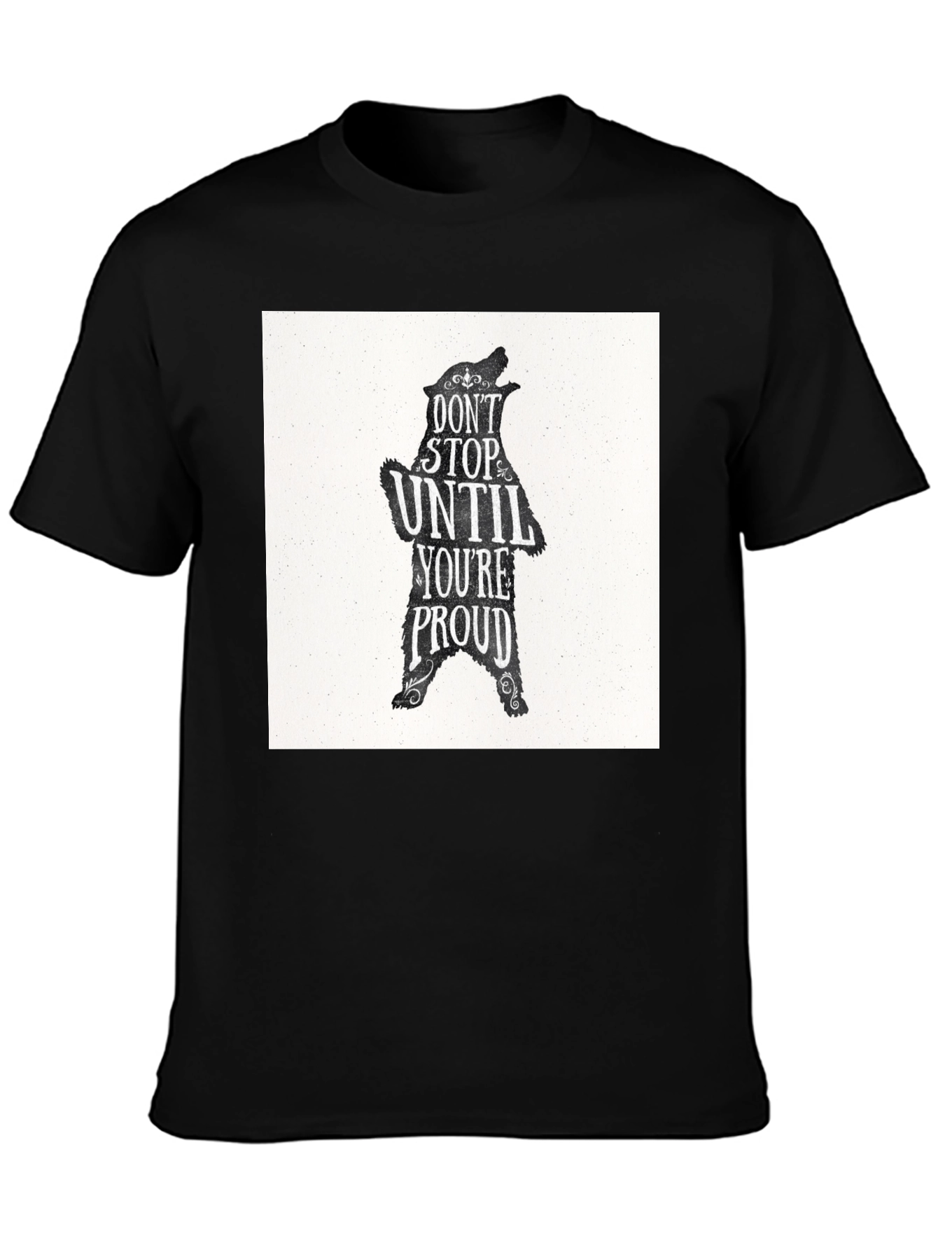 Black Bear Dont Stop Graphic T-Shirt