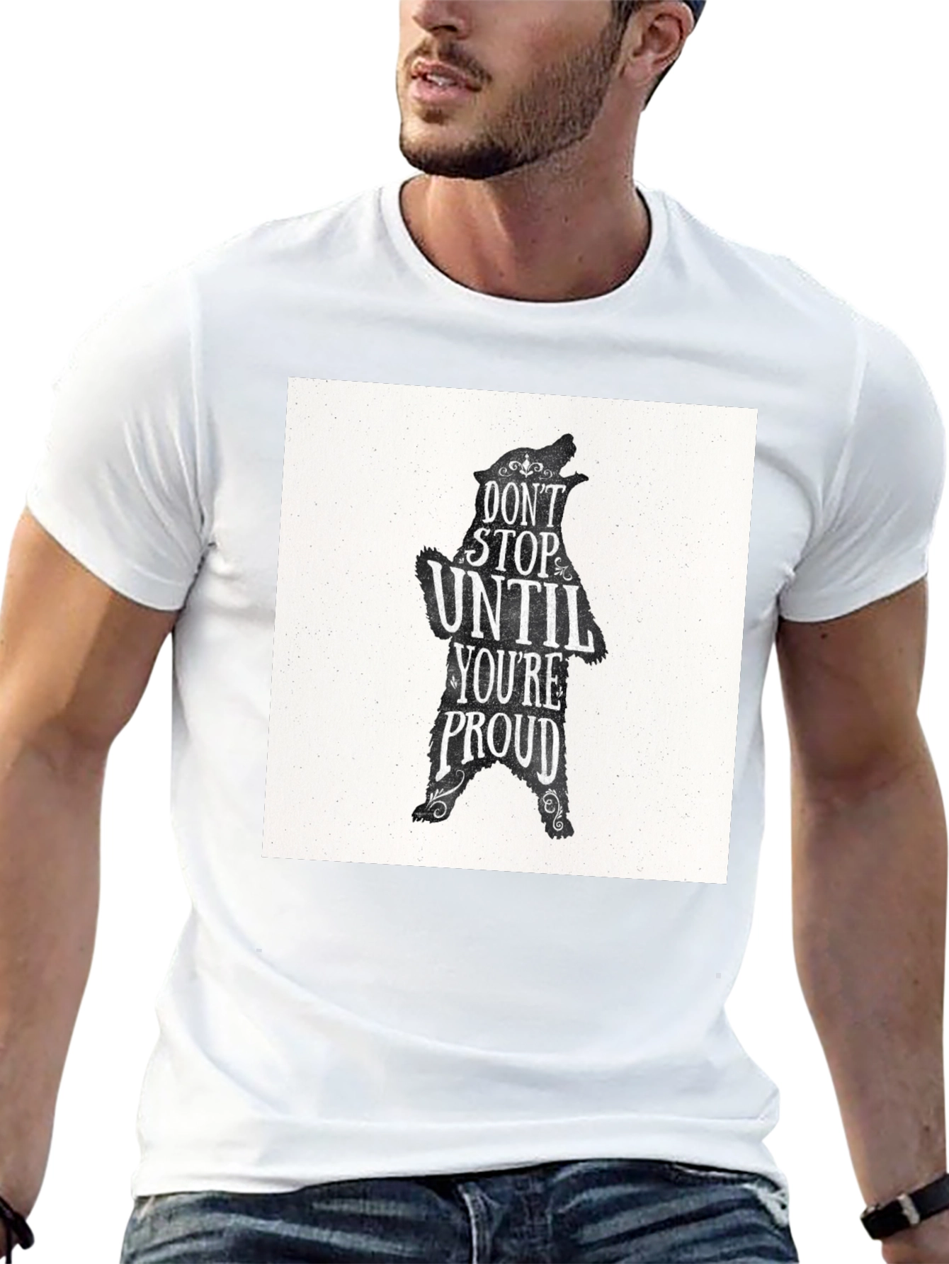 Black Bear Dont Stop Graphic T-Shirt