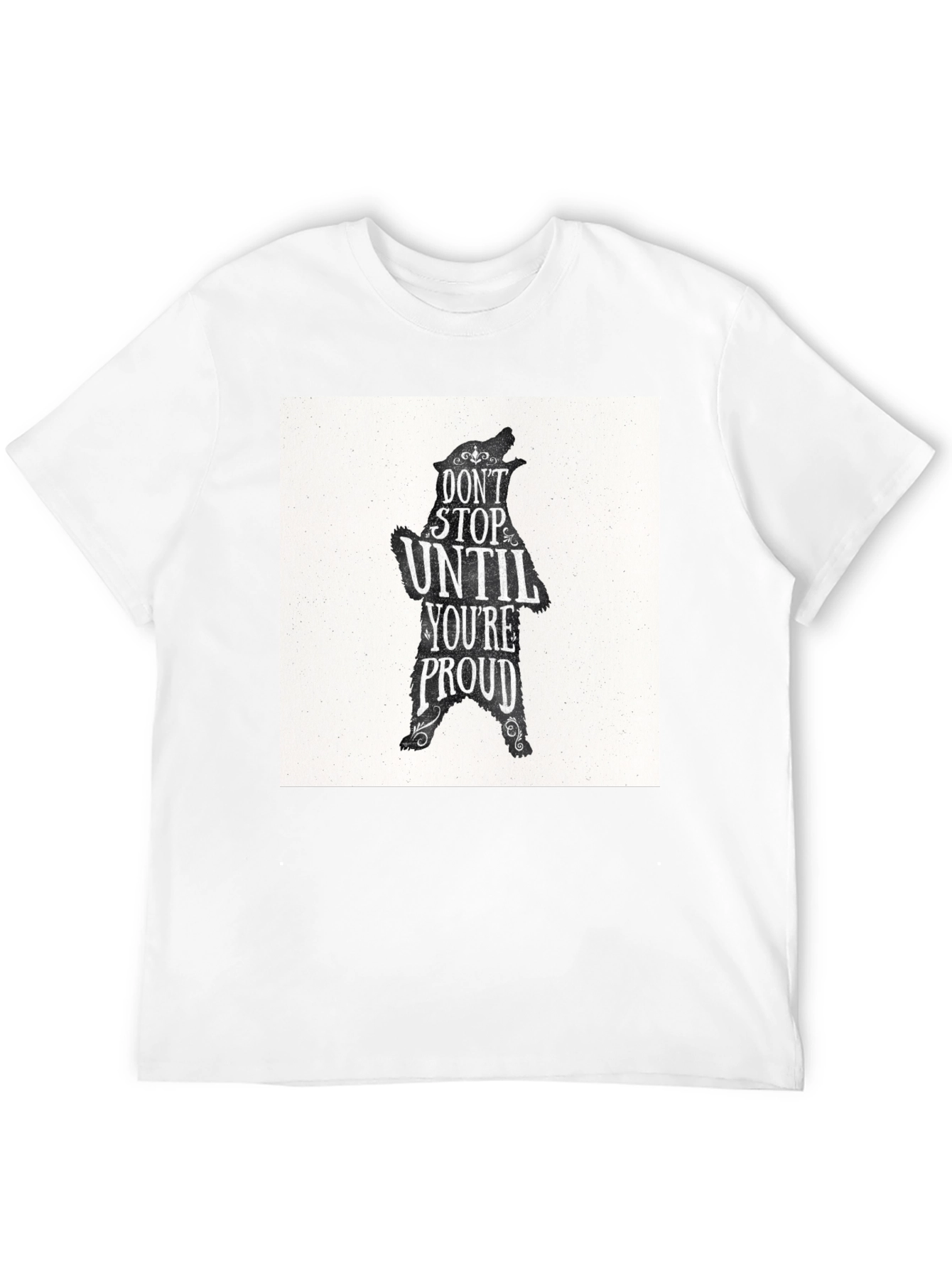 Black Bear Dont Stop Graphic T-Shirt