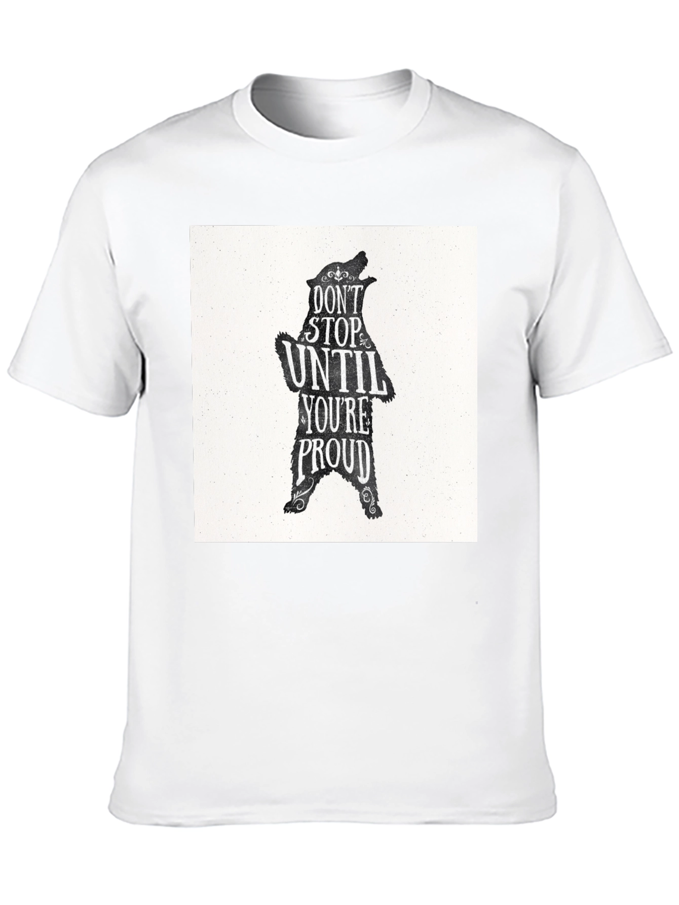 Black Bear Dont Stop Graphic T-Shirt