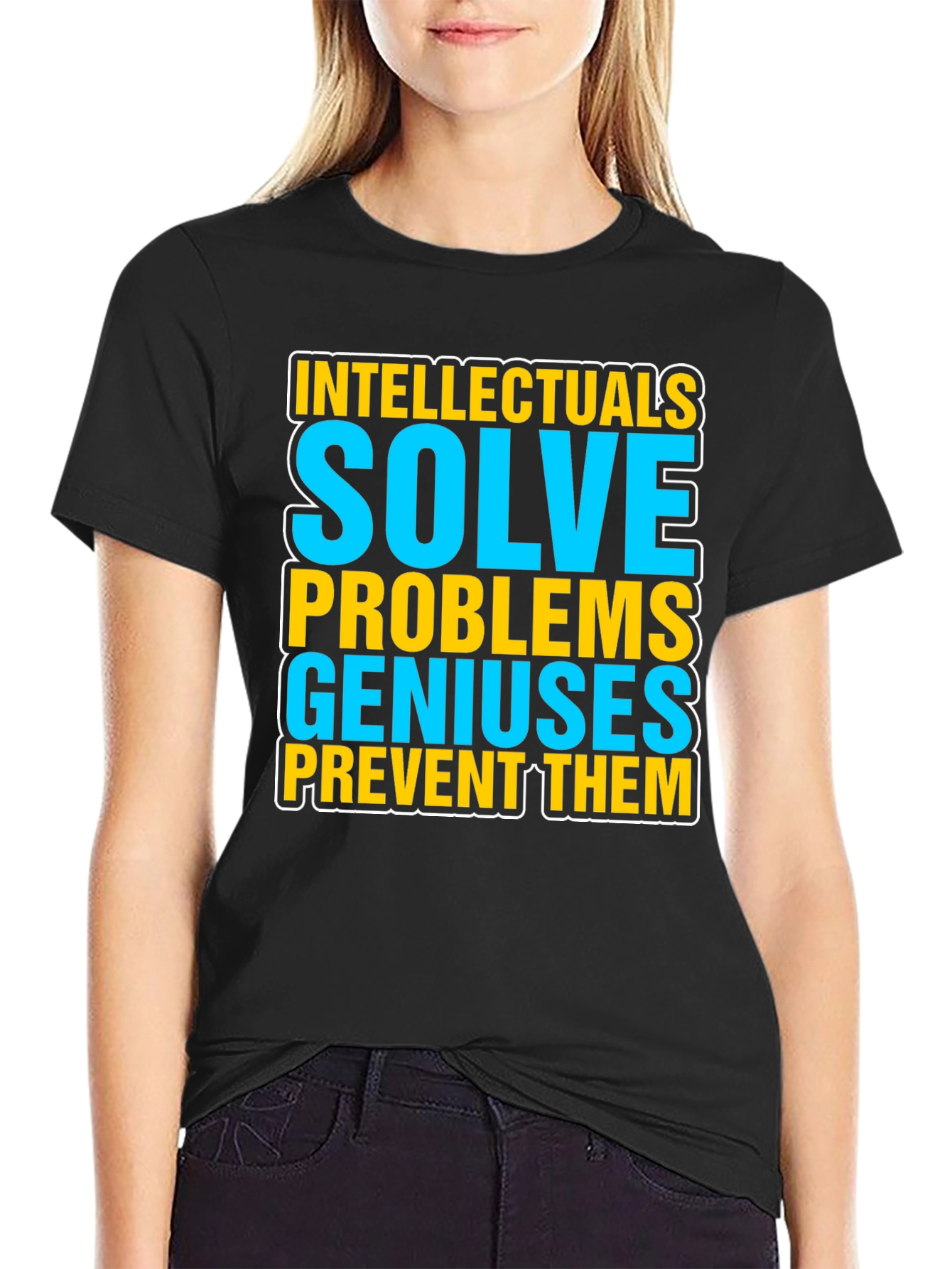 Intellectuals Solve Problems Mens Black T-Shirt