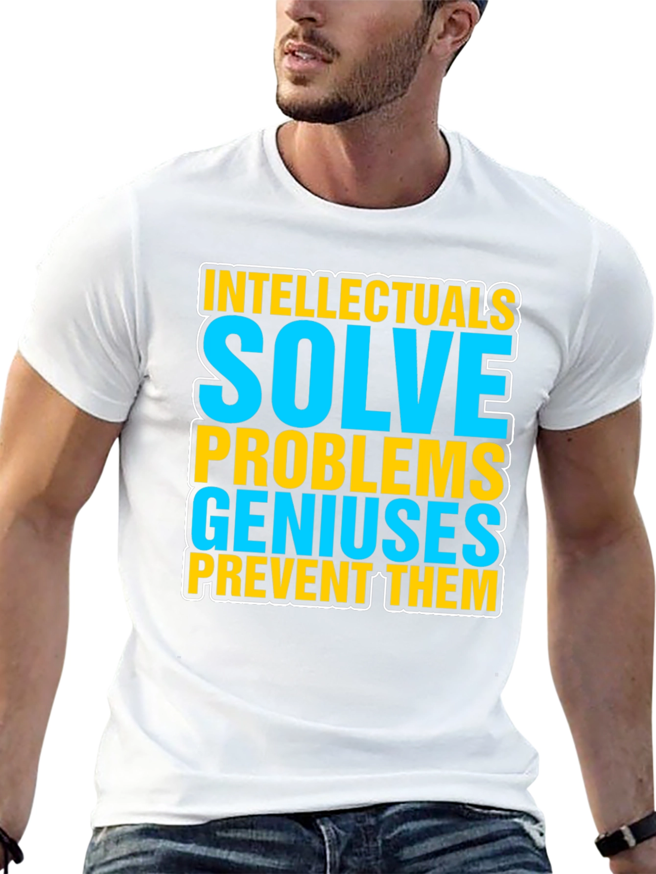 Intellectuals Solve Problems Mens Black T-Shirt