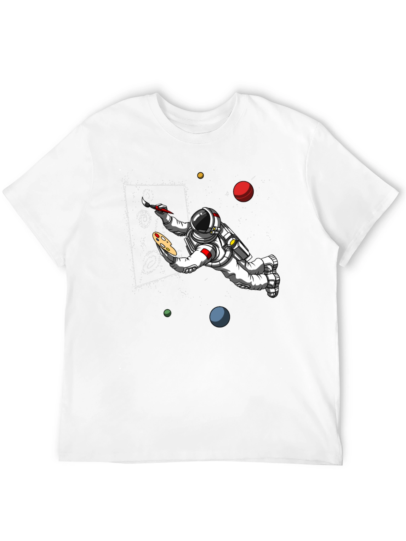 Astronaut Painting Space T-Shirt - Unique Design
