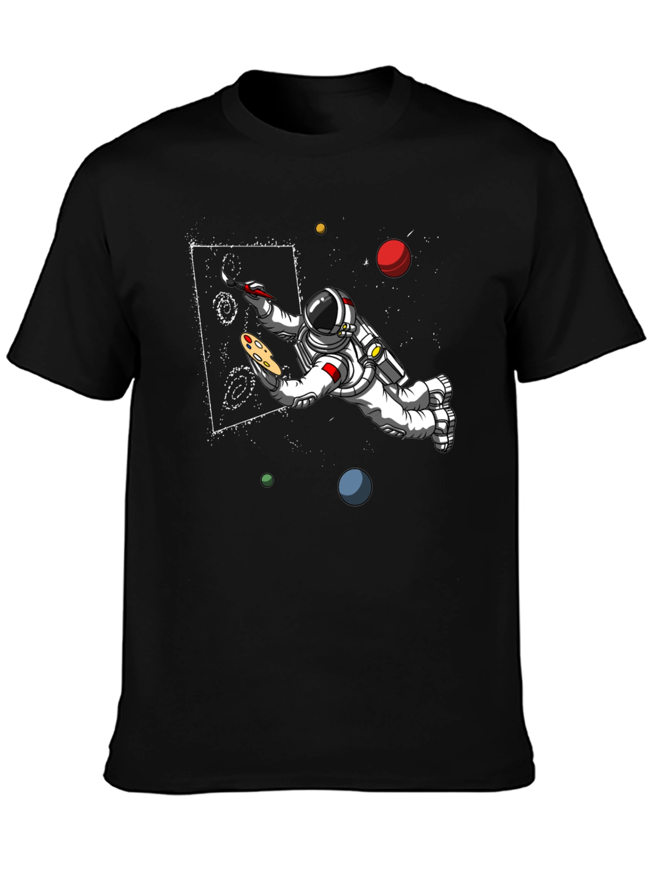 Astronaut Painting Space T-Shirt - Unique Design