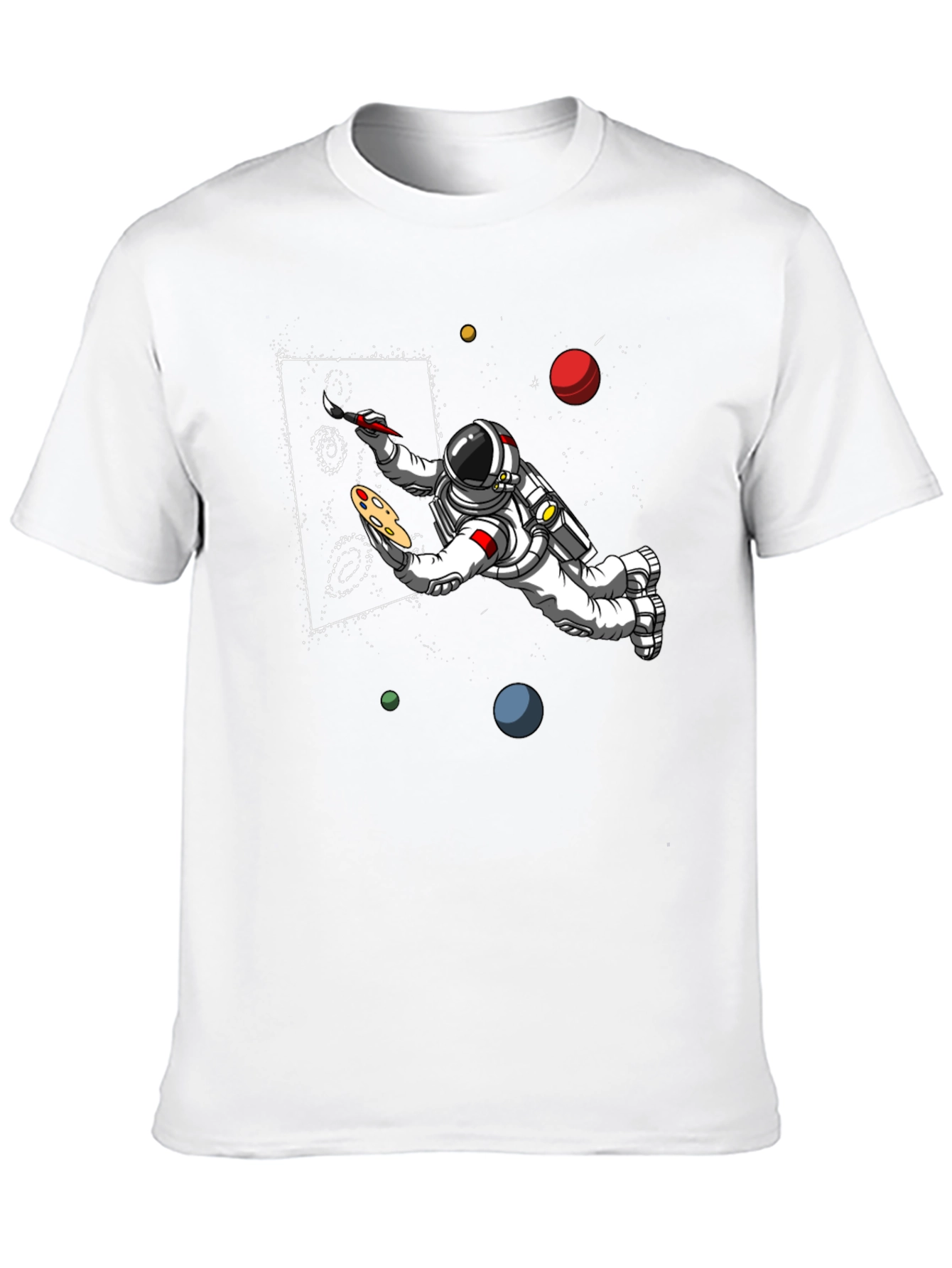 Astronaut Painting Space T-Shirt - Unique Design