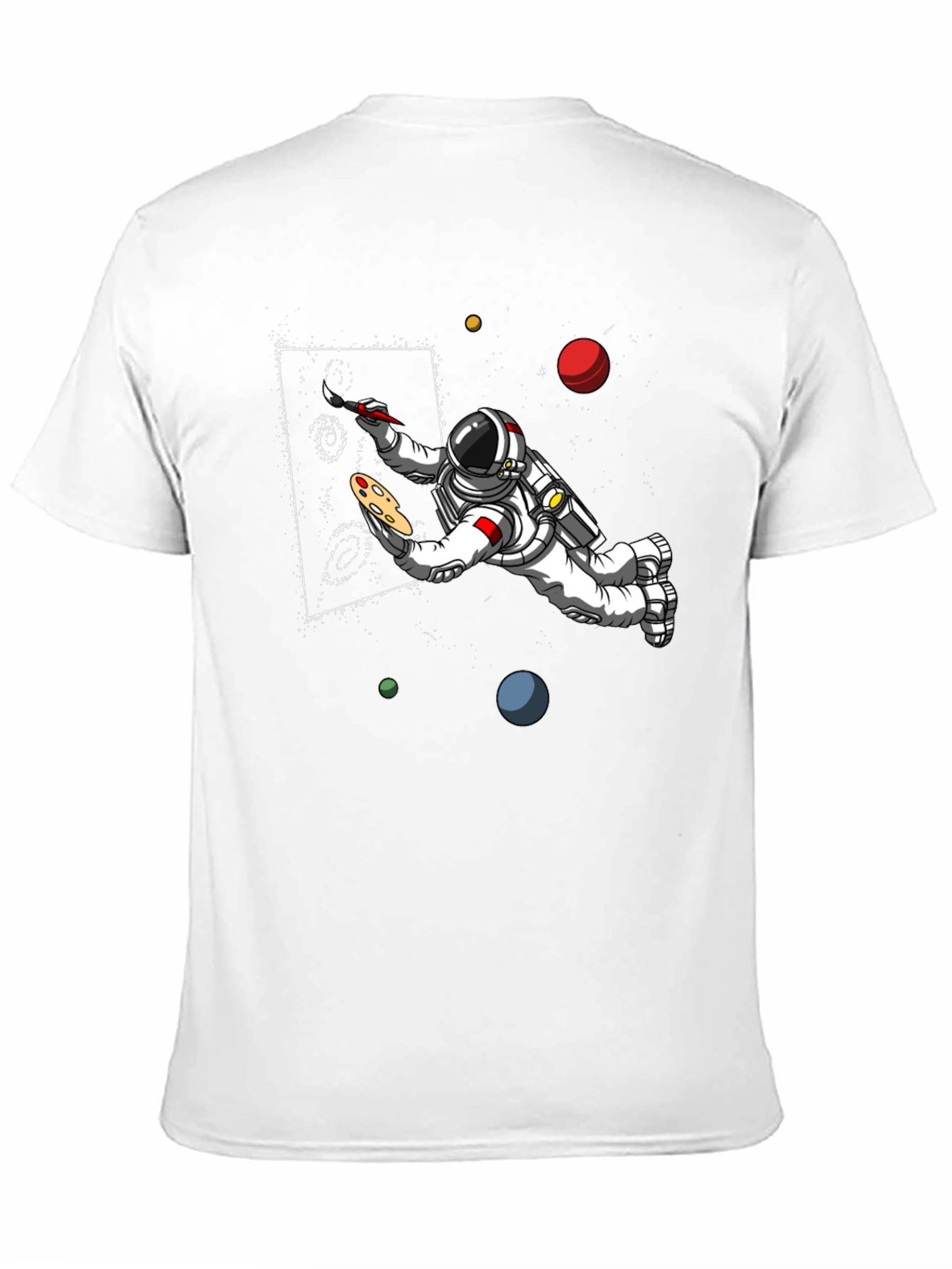 Astronaut Painting Space T-Shirt - Unique Design