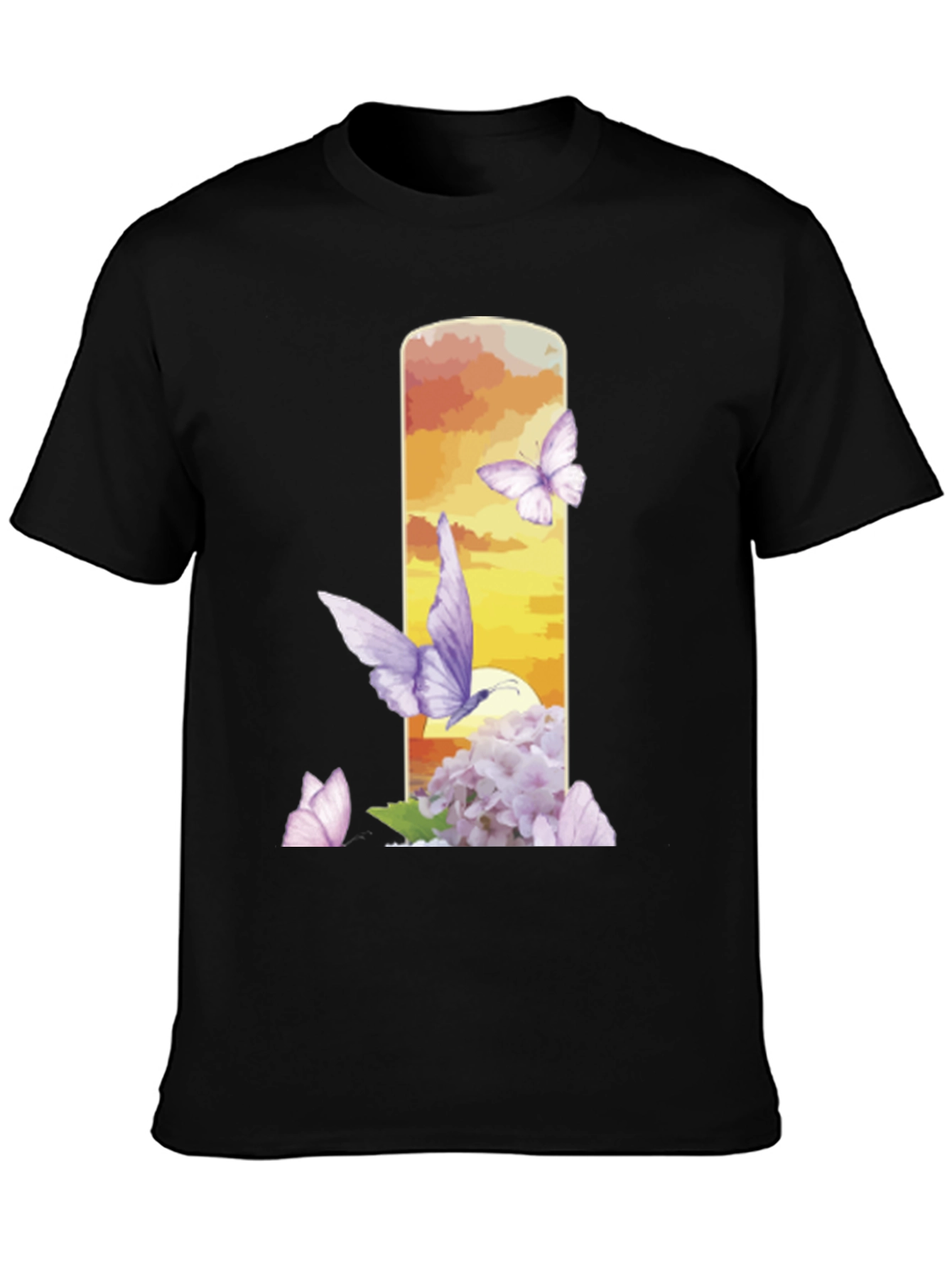 Floral Butterfly Graphic Tee - Nature Inspired Design