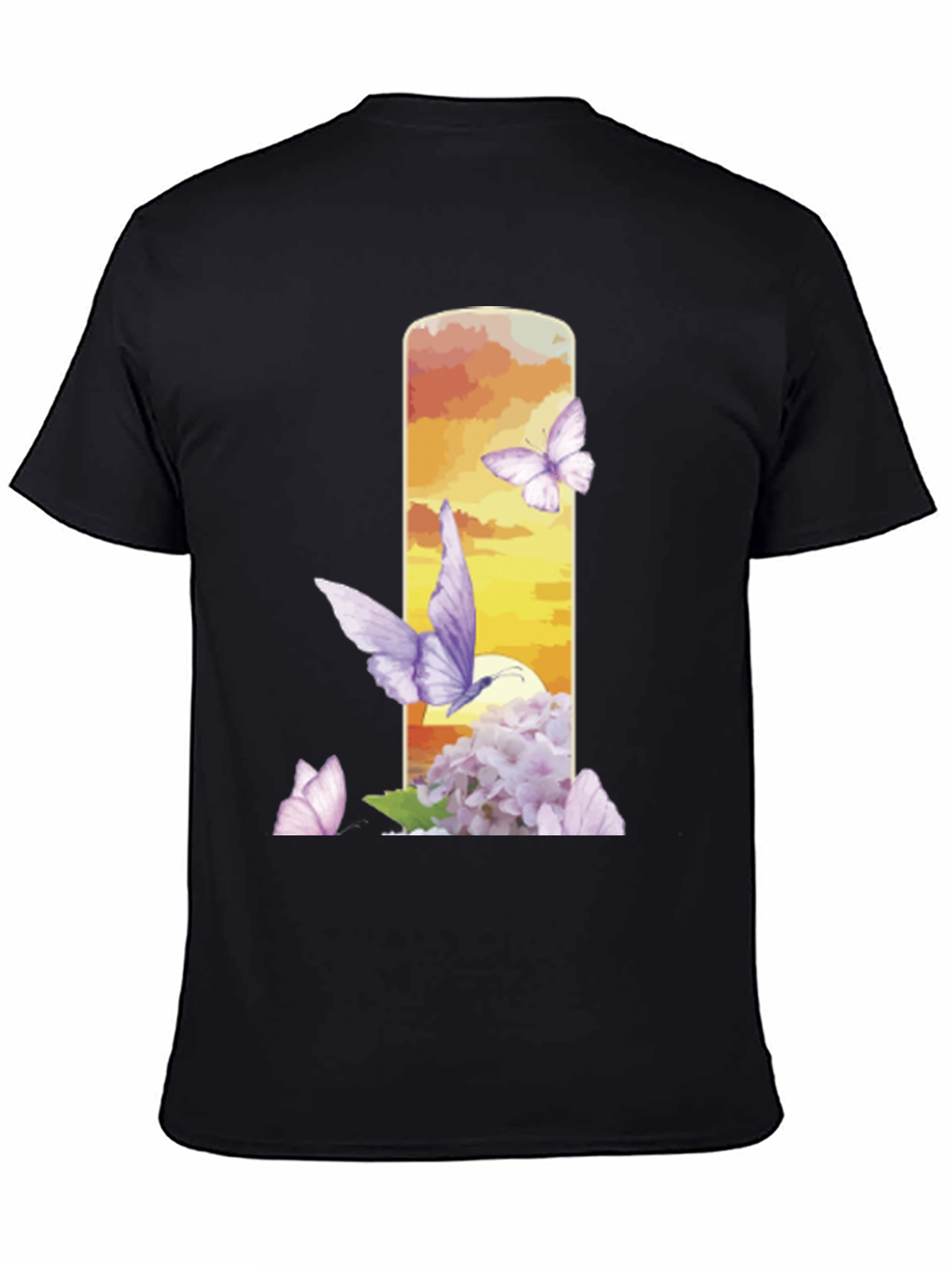 Floral Butterfly Graphic Tee - Nature Inspired Design