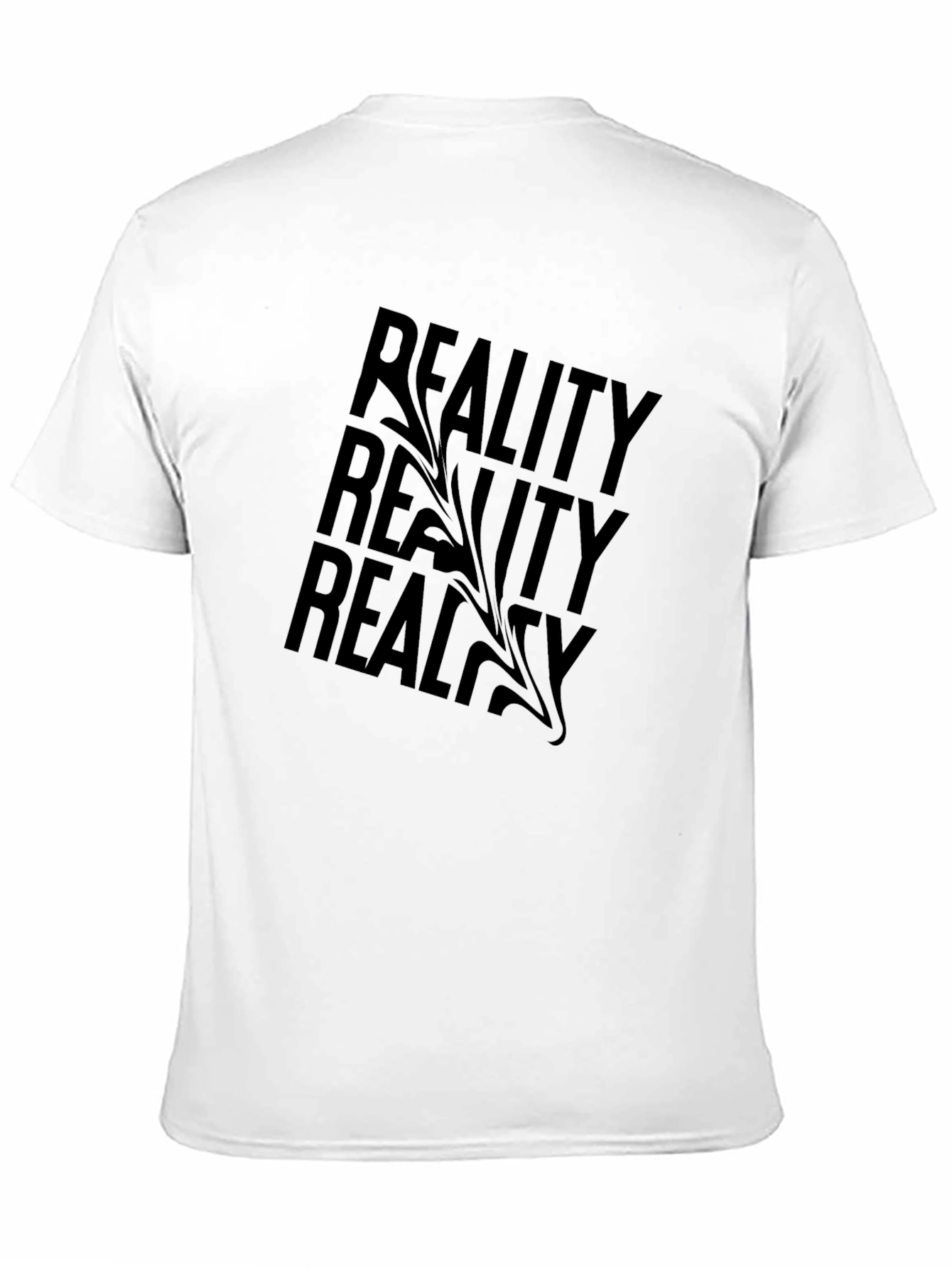 Reality Graphic Print Black T-Shirt