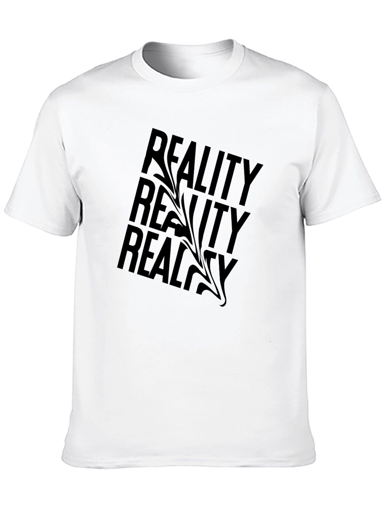 Reality Graphic Print Black T-Shirt