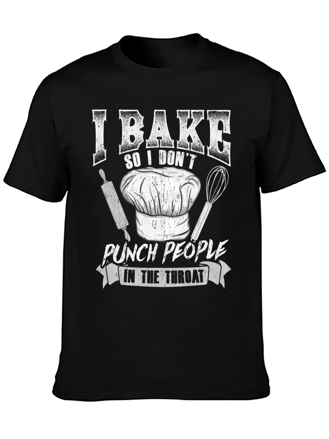 I Bake Funny Black T-Shirt