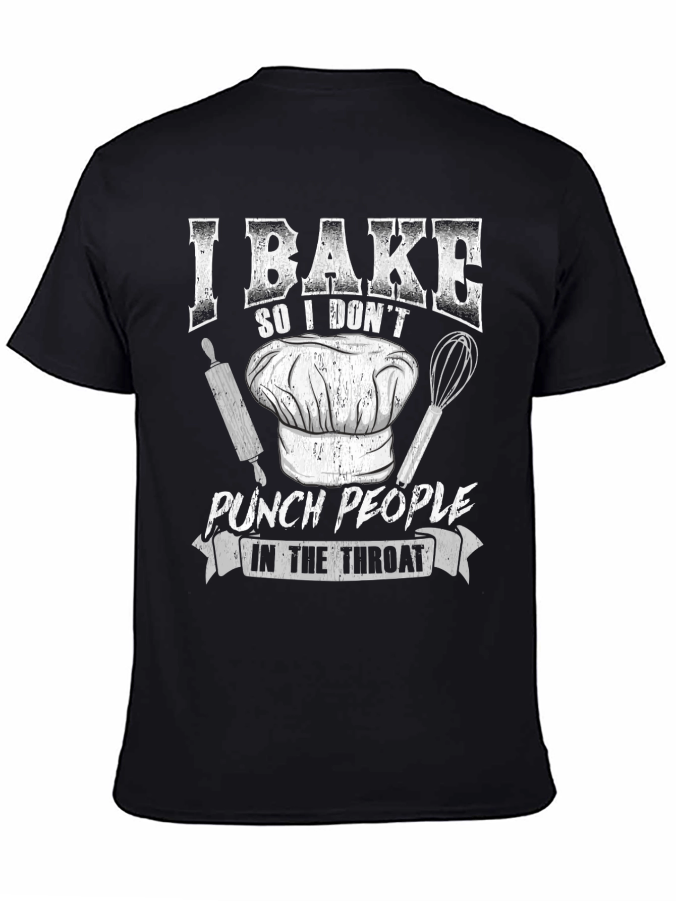 I Bake Funny Black T-Shirt