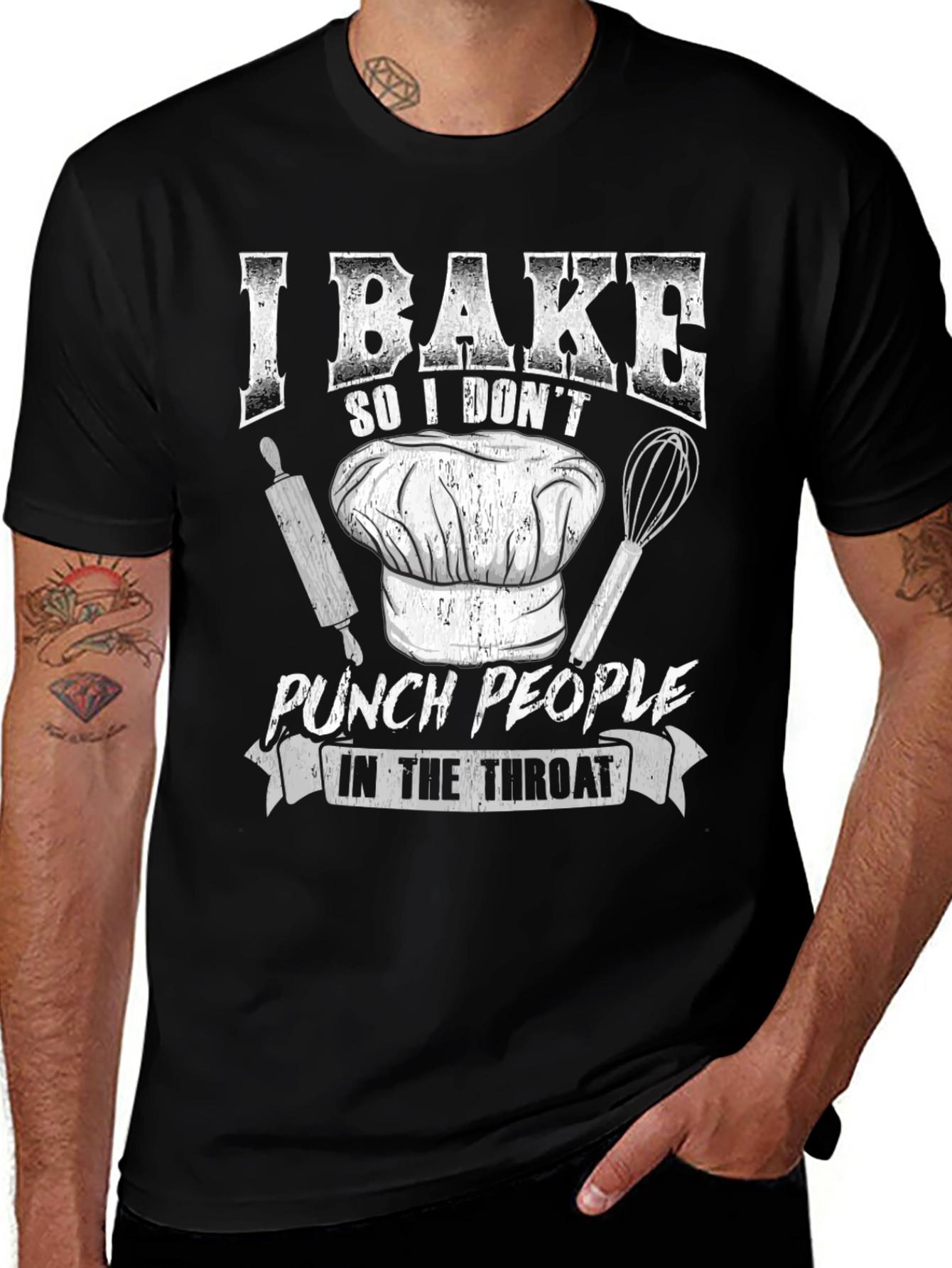 I Bake Funny Black T-Shirt
