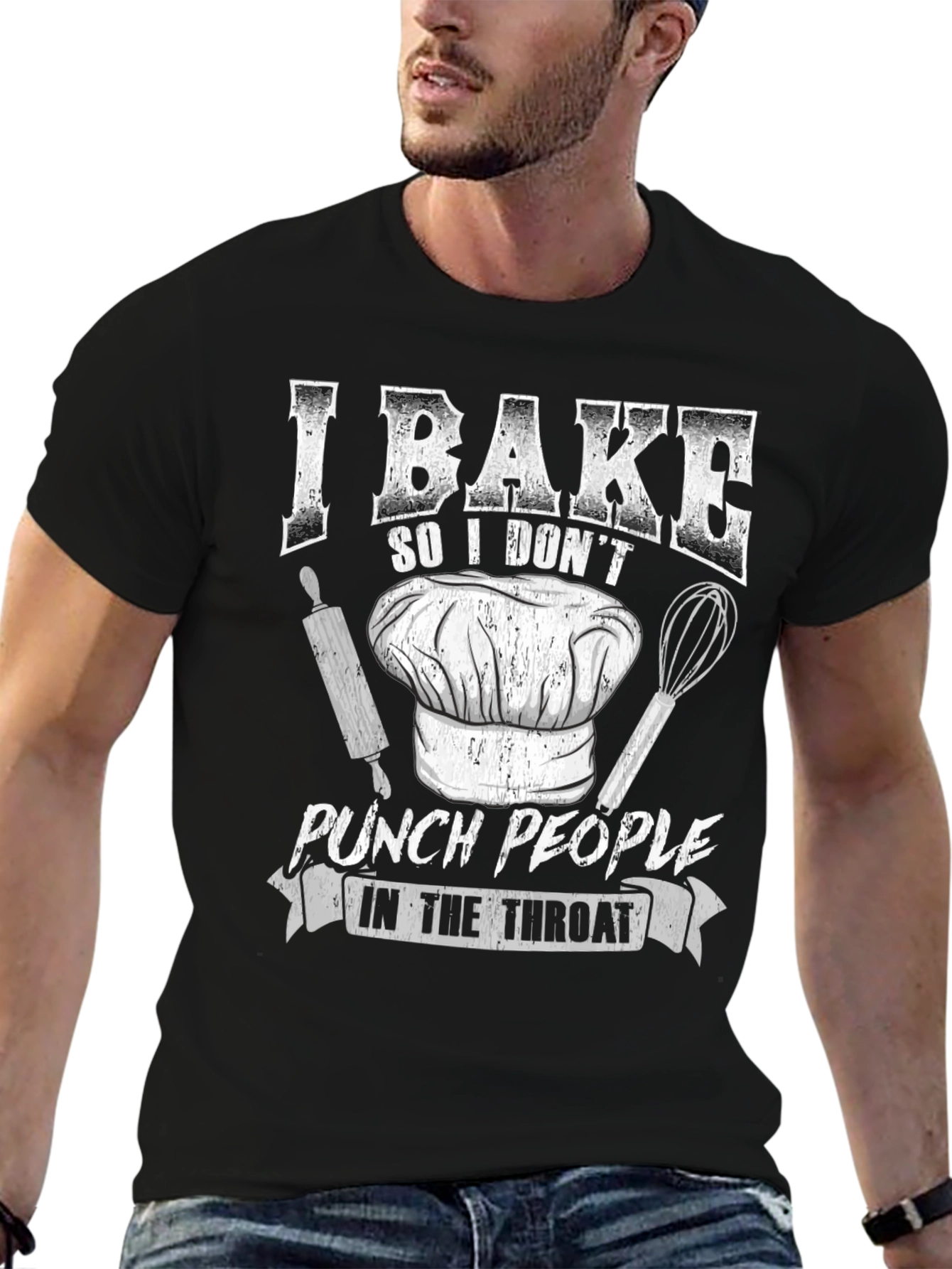 I Bake Funny Black T-Shirt