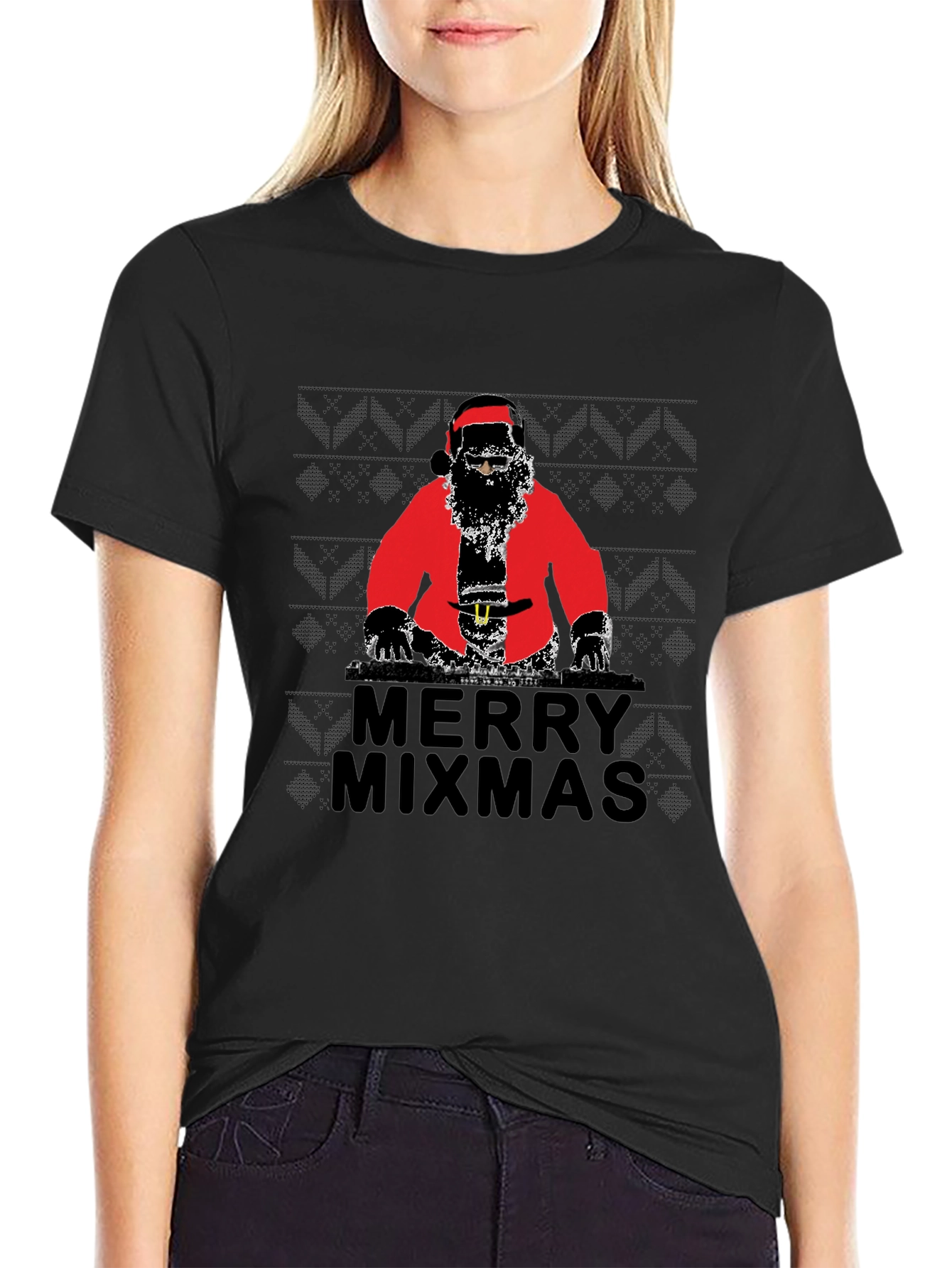 Merry Mixmas DJ Santa T-Shirt - Holiday Party