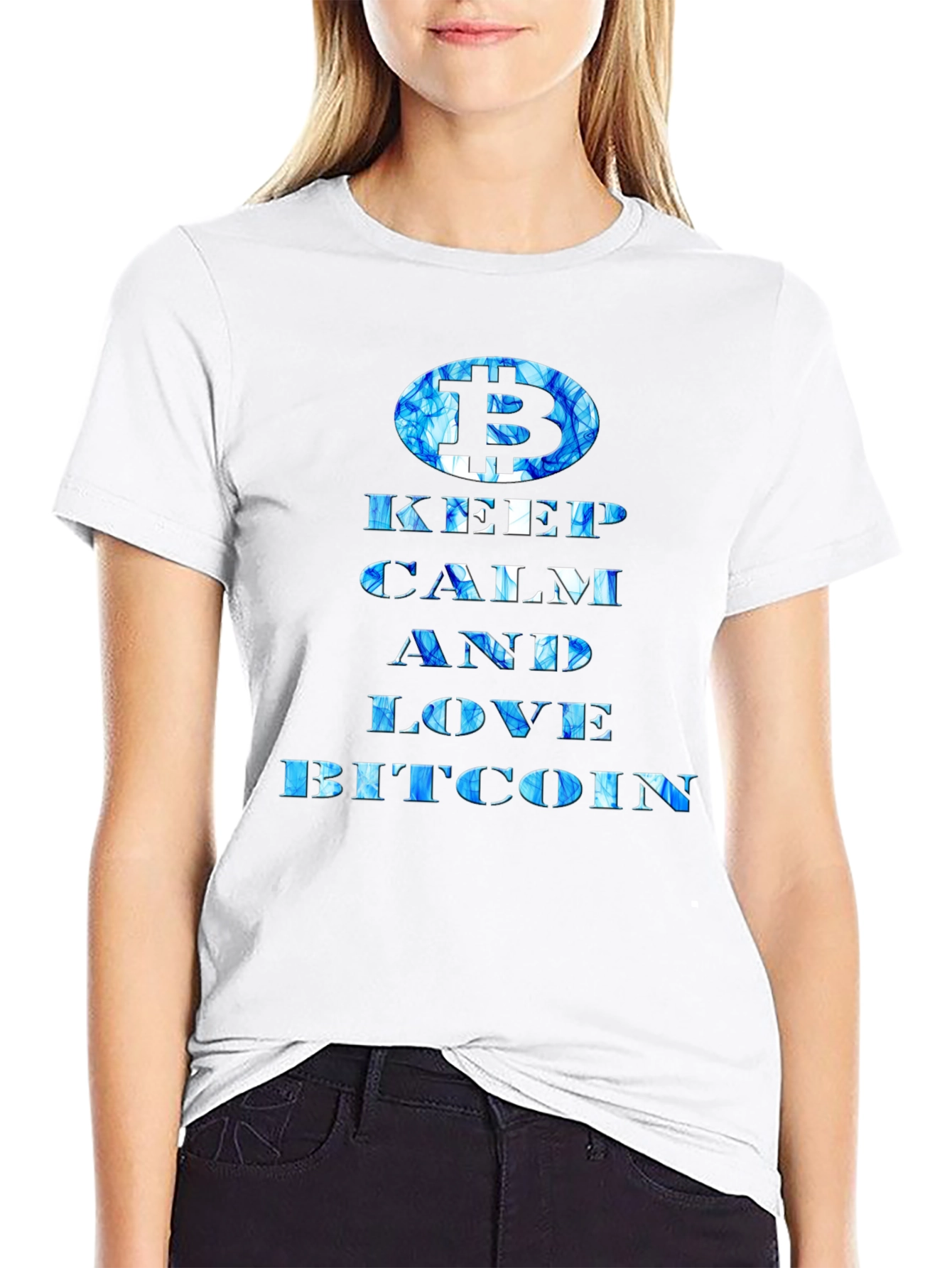 Keep Calm Love Bitcoin Black T-Shirt