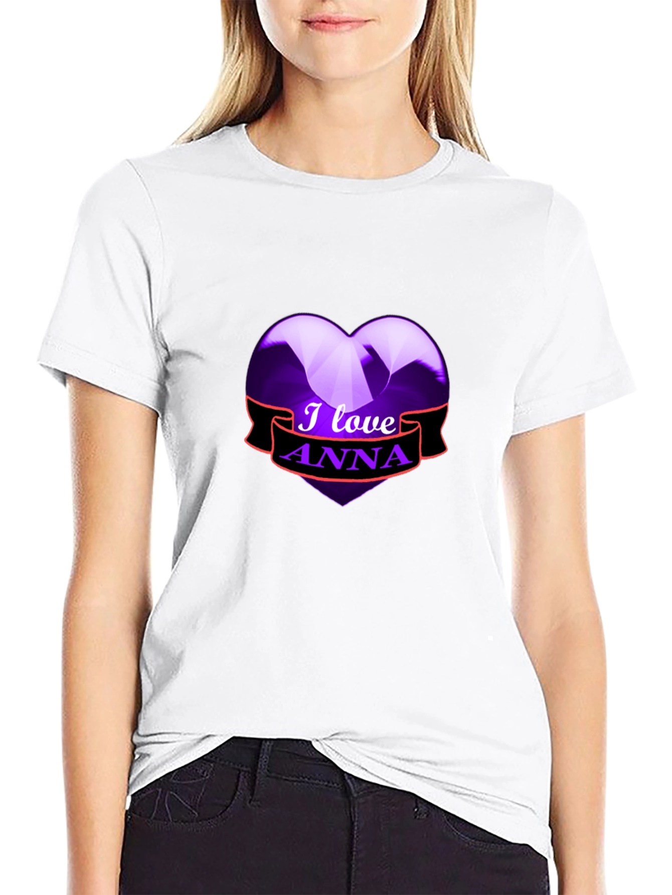 I Love Anna Graphic Tee - Heart Design
