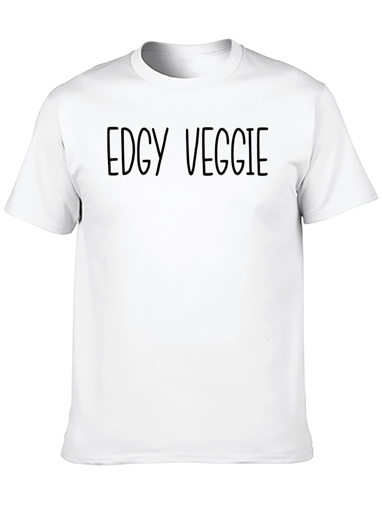 Edgy Veggie Black Graphic T-Shirt - Mens Casual Tee