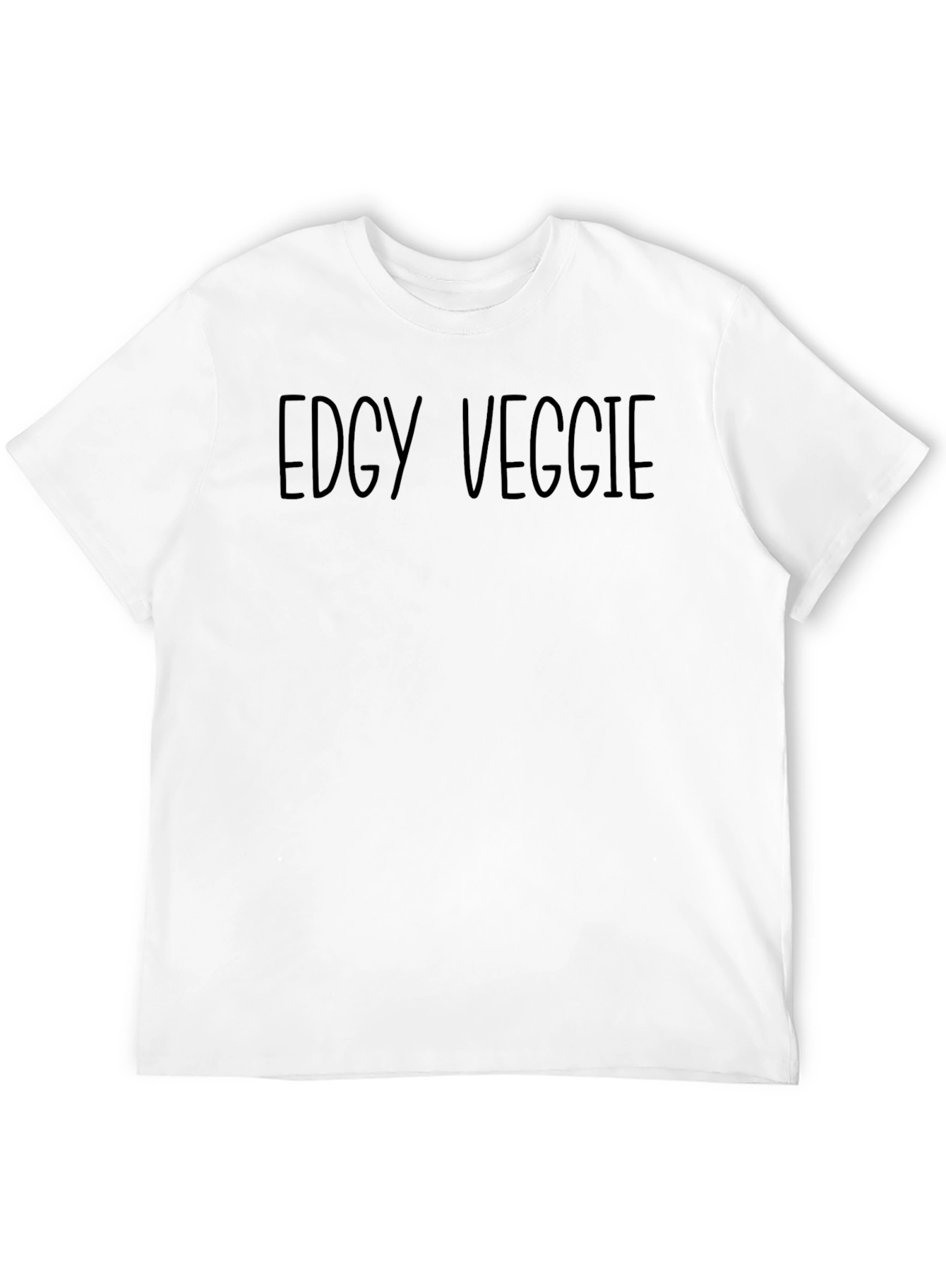 Edgy Veggie Black Graphic T-Shirt - Mens Casual Tee