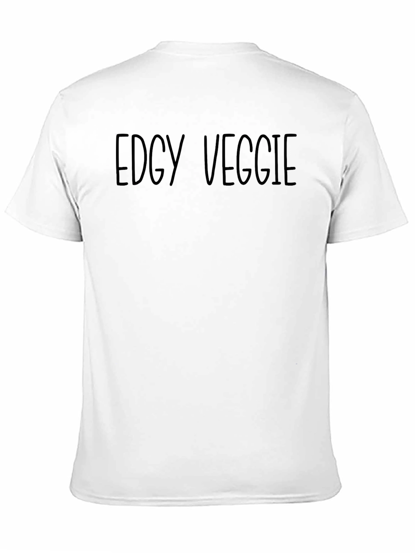 Edgy Veggie Black Graphic T-Shirt - Mens Casual Tee