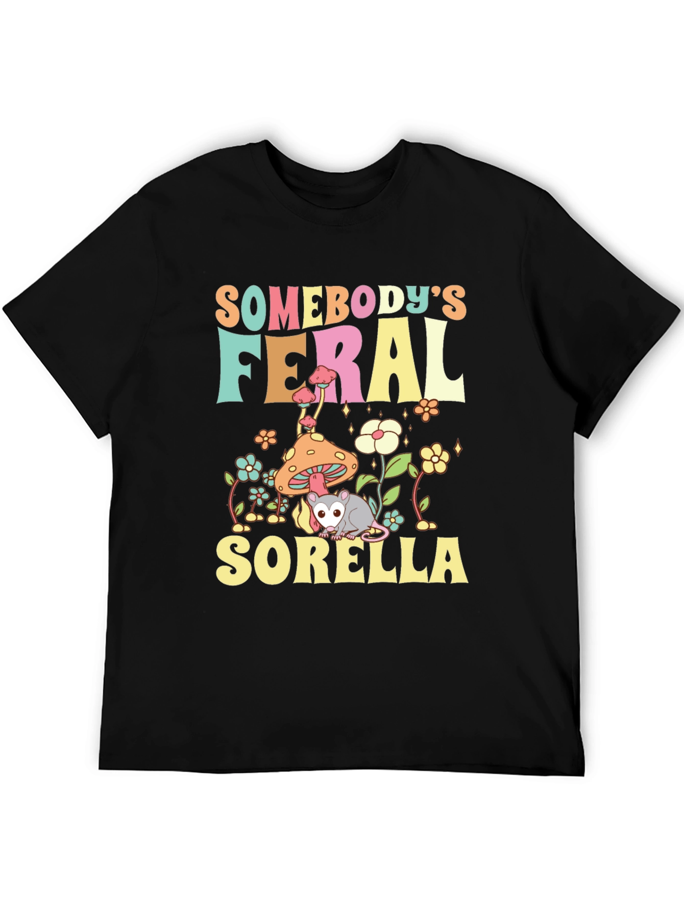 Feral Sorella T-Shirt - Cute Opossum Graphic Tee