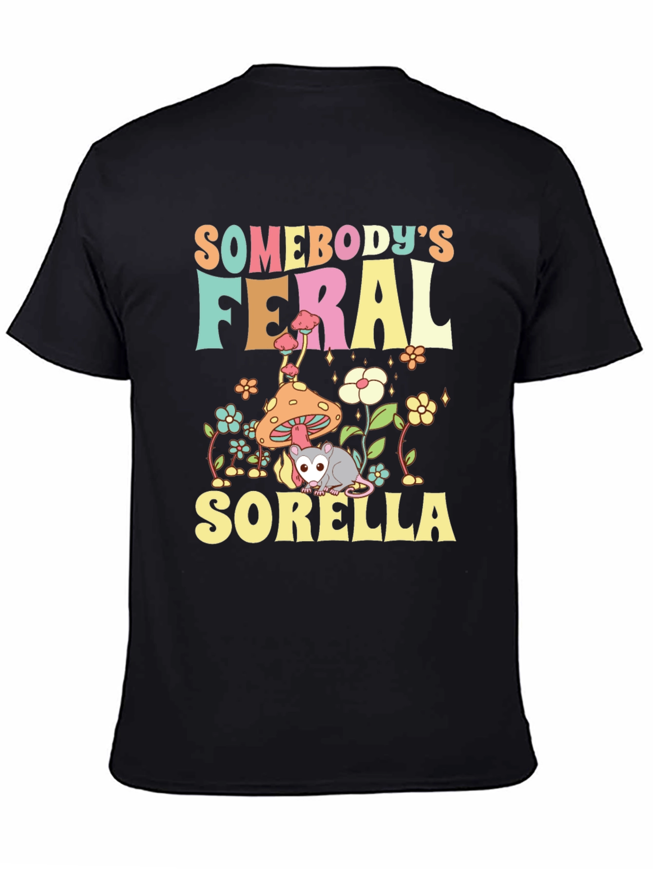 Feral Sorella T-Shirt - Cute Opossum Graphic Tee
