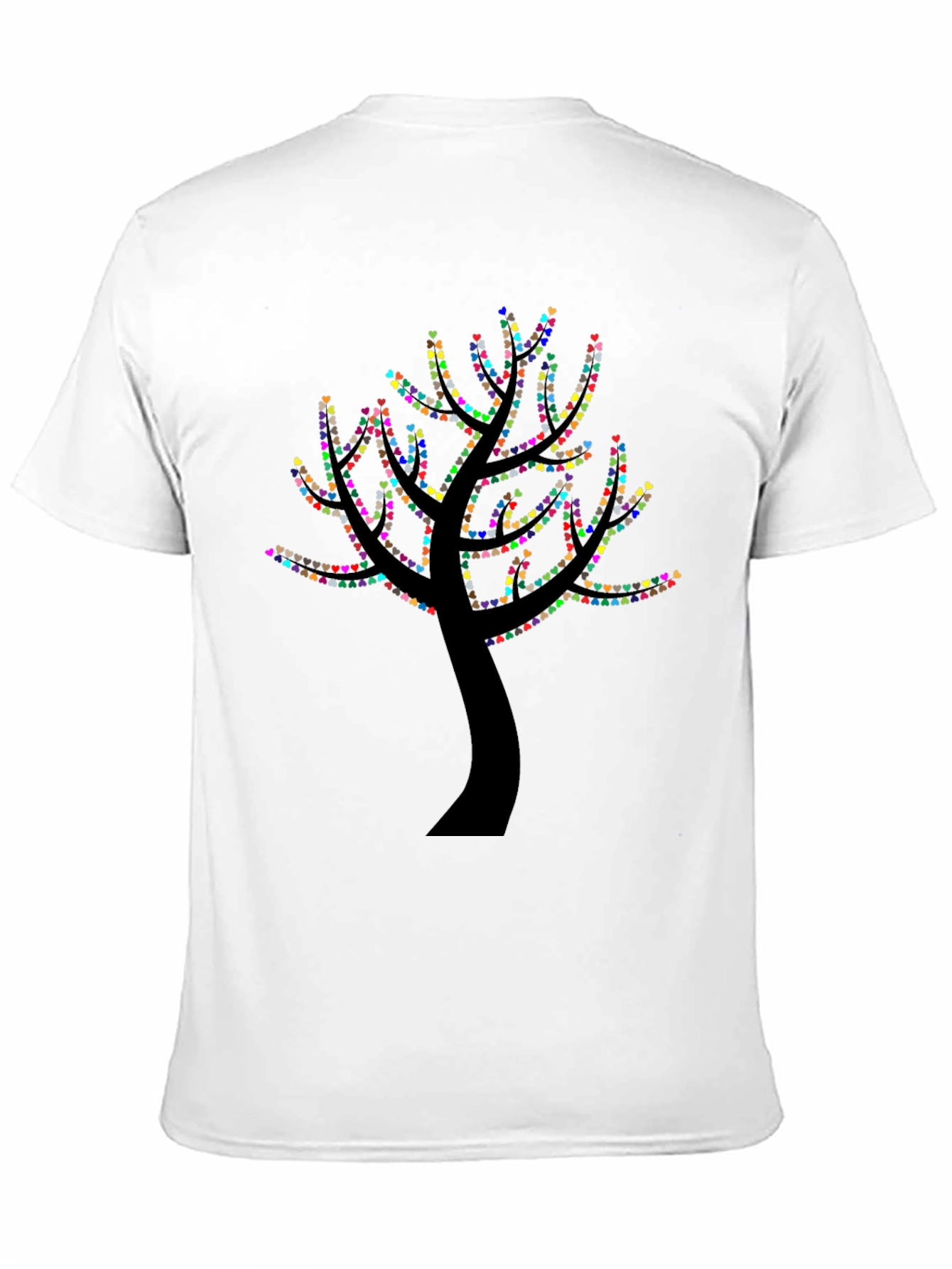 Heart Tree T-Shirt - Black Cotton Graphic Tee