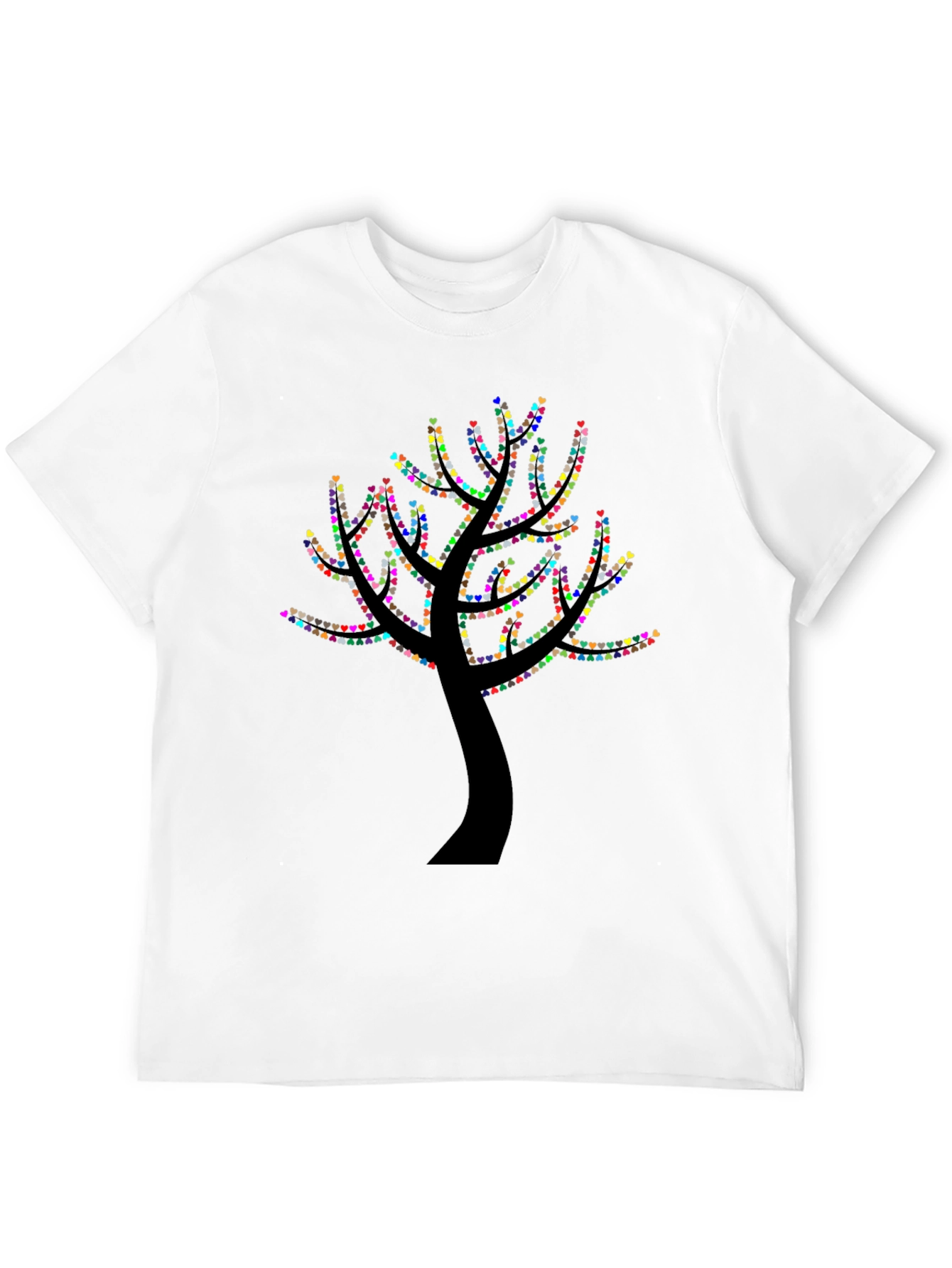 Heart Tree T-Shirt - Black Cotton Graphic Tee