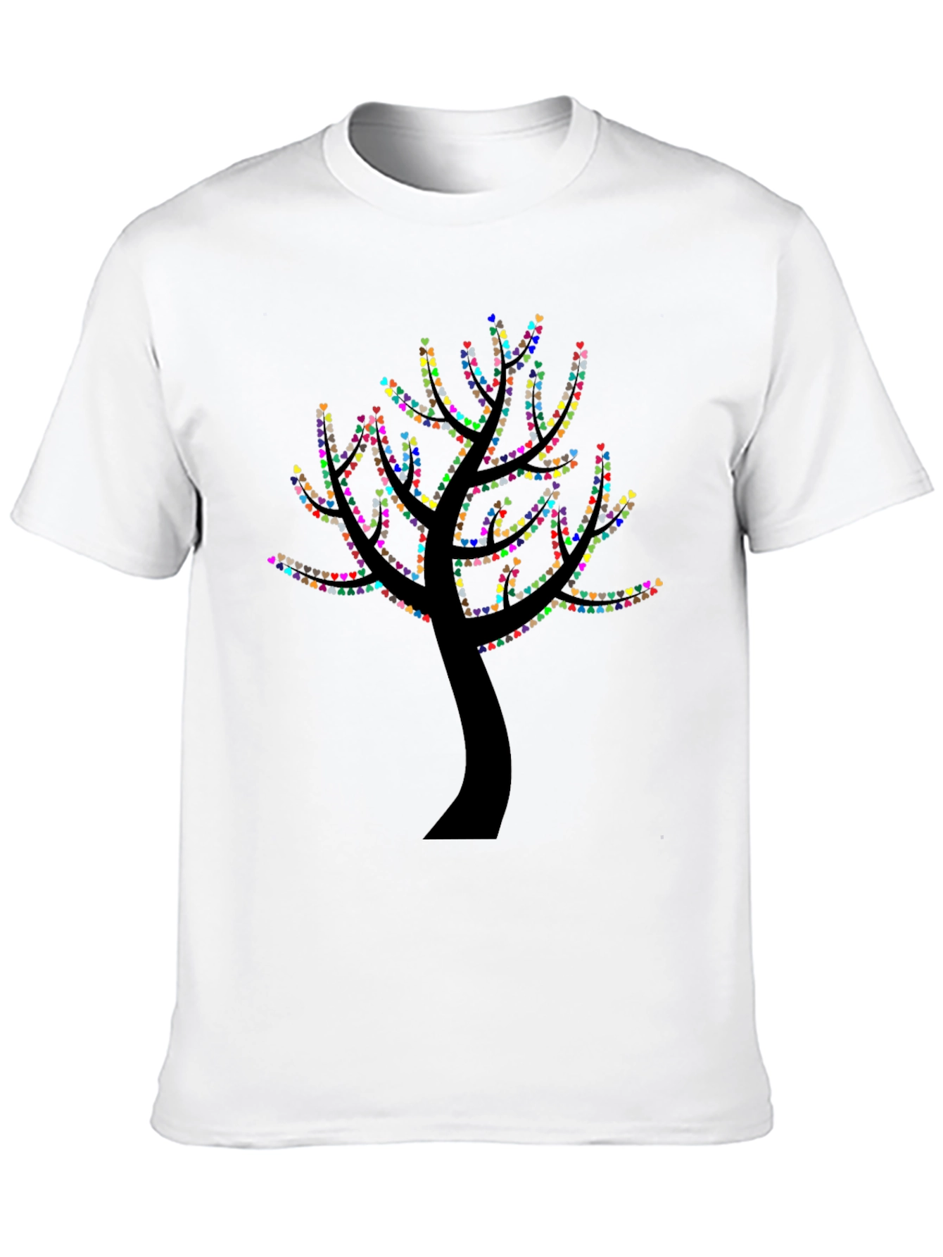 Heart Tree T-Shirt - Black Cotton Graphic Tee