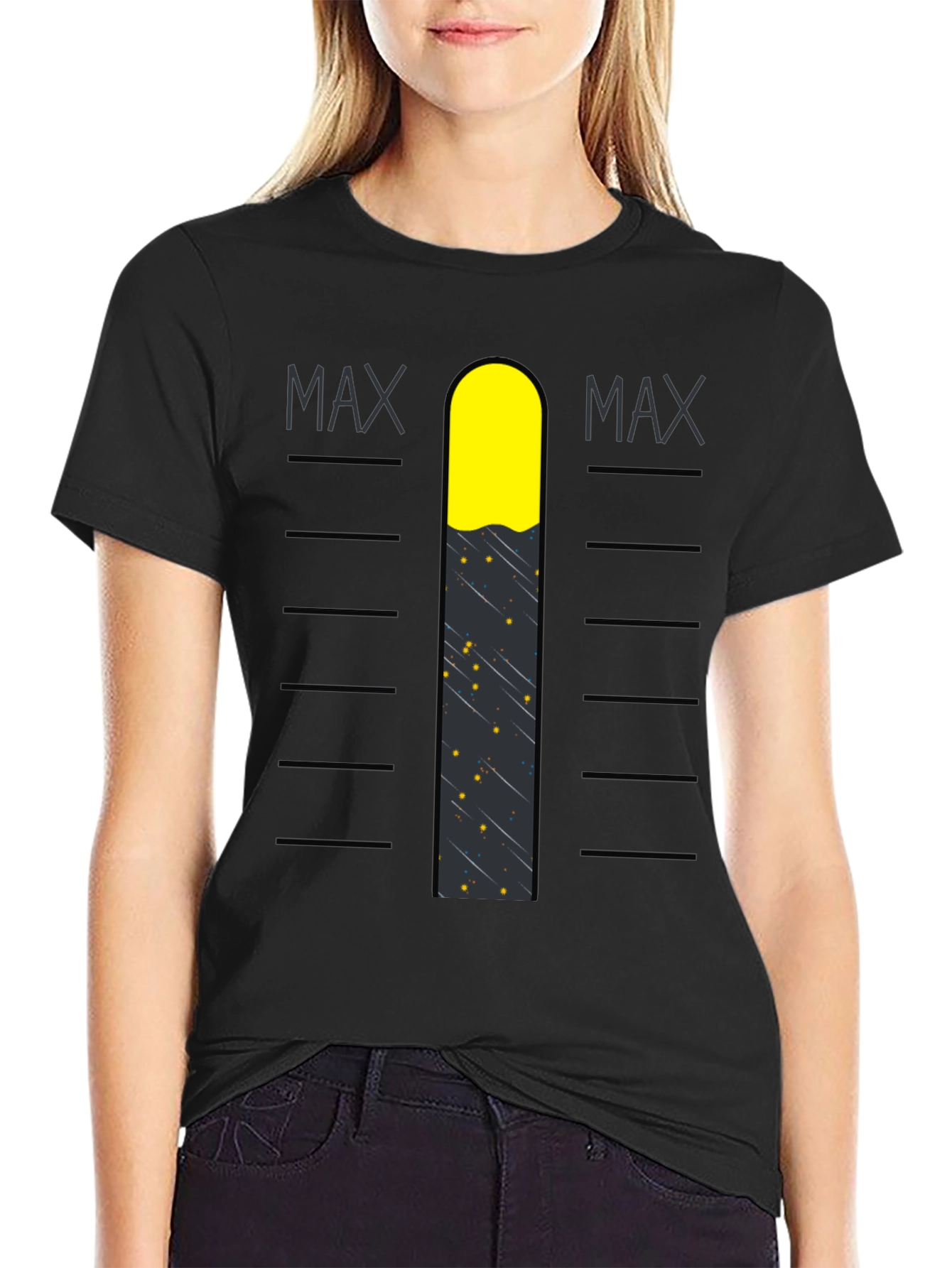 Max Level Graphic Tee - Black Cotton Blend
