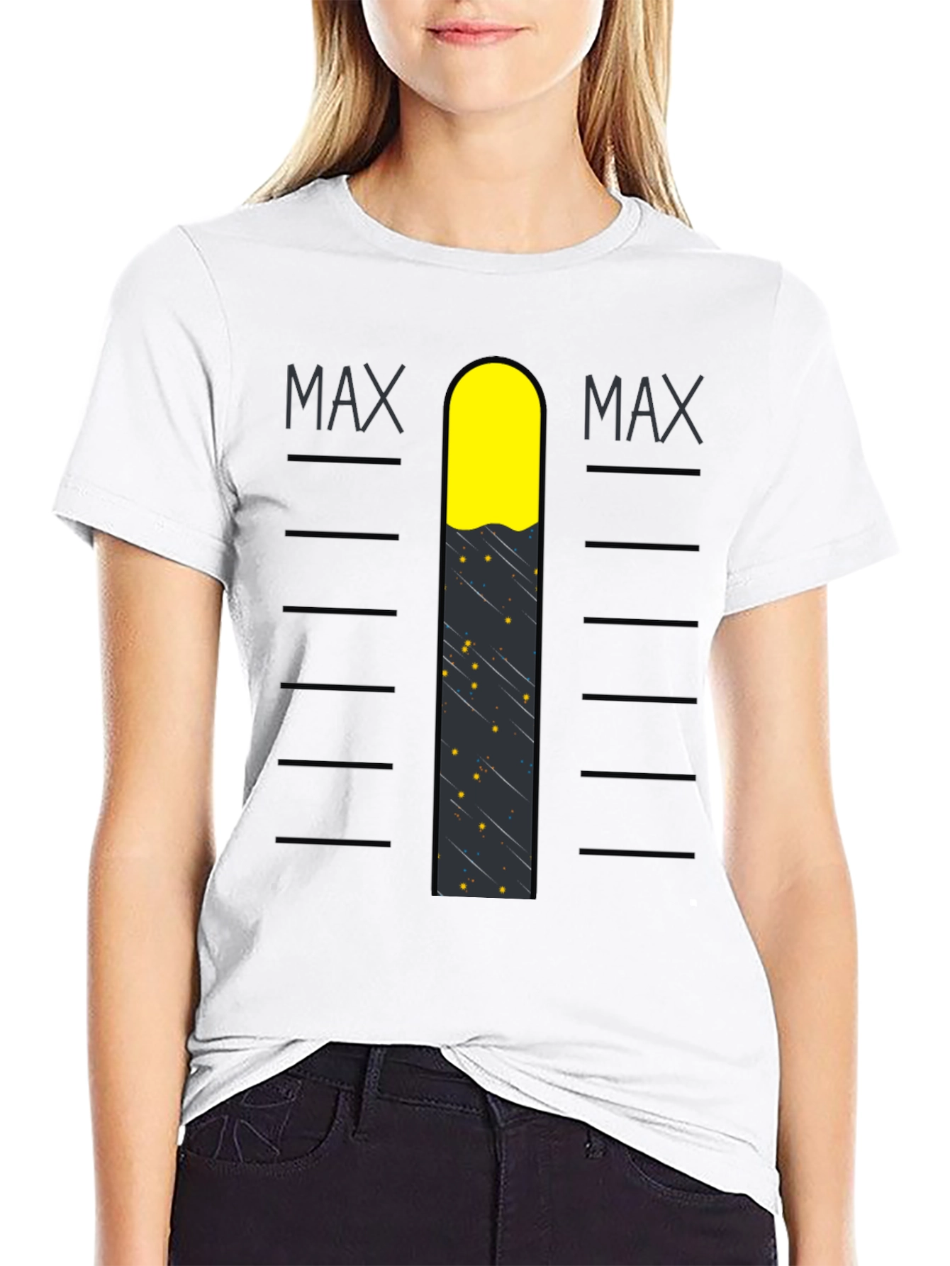 Max Level Graphic Tee - Black Cotton Blend