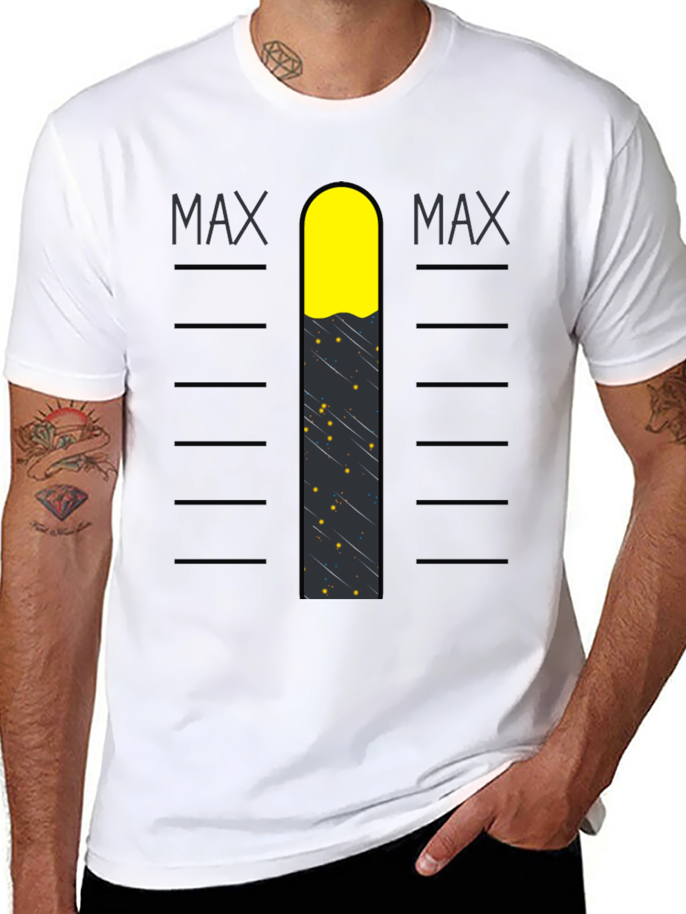 Max Level Graphic Tee - Black Cotton Blend