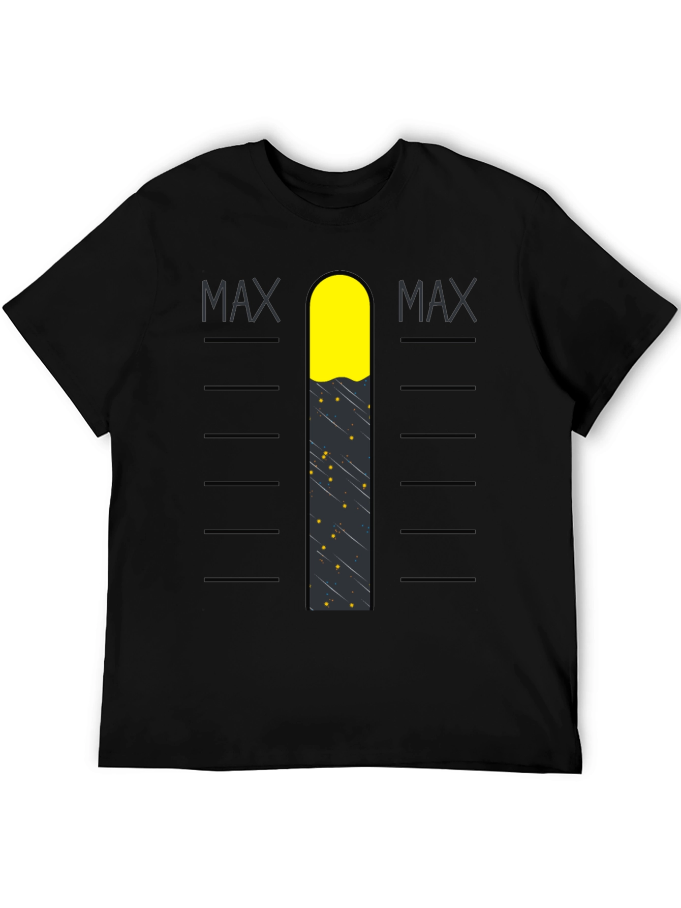 Max Level Graphic Tee - Black Cotton Blend