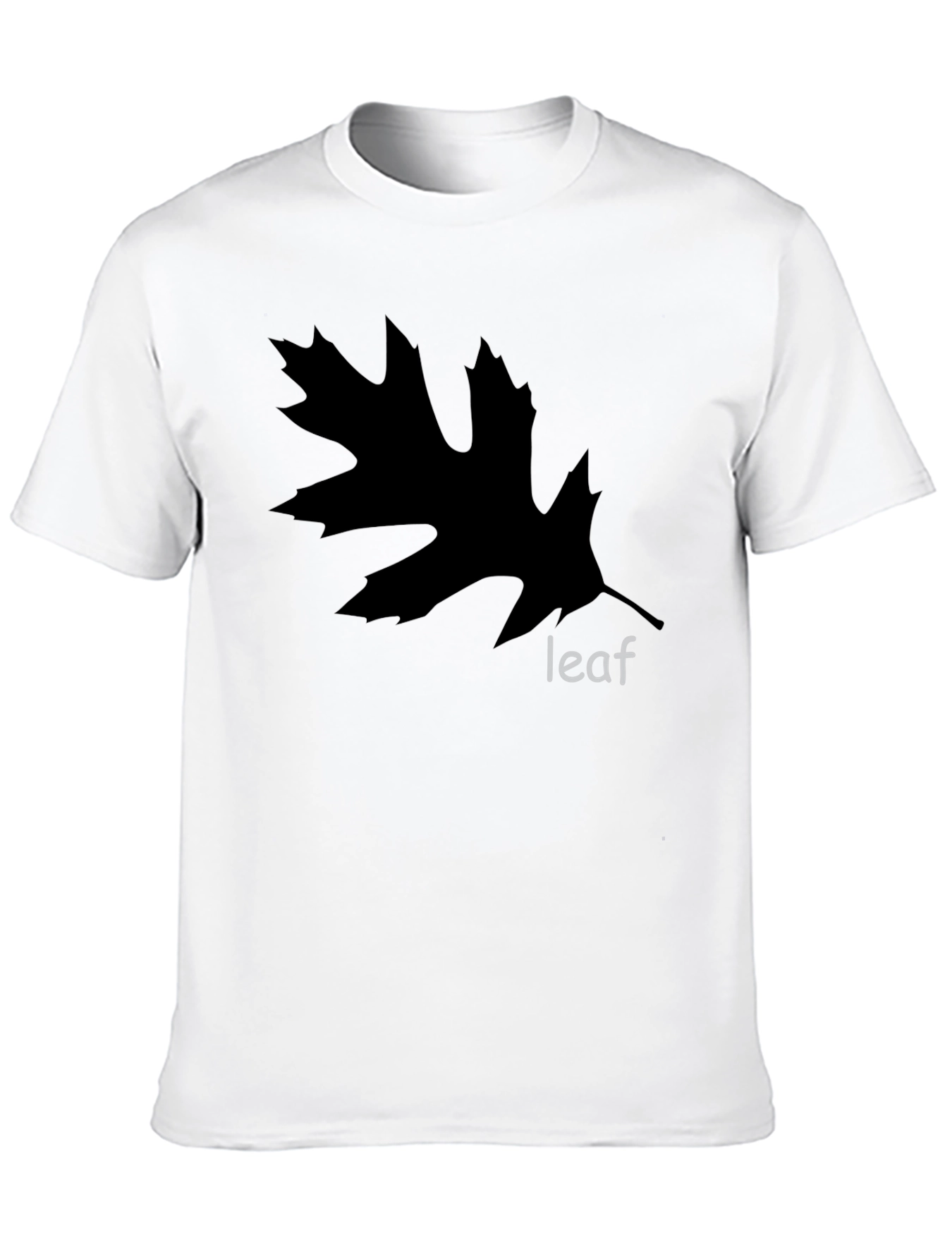 Leaf Graphic Black Tee - Nature Inspired Casual Wear