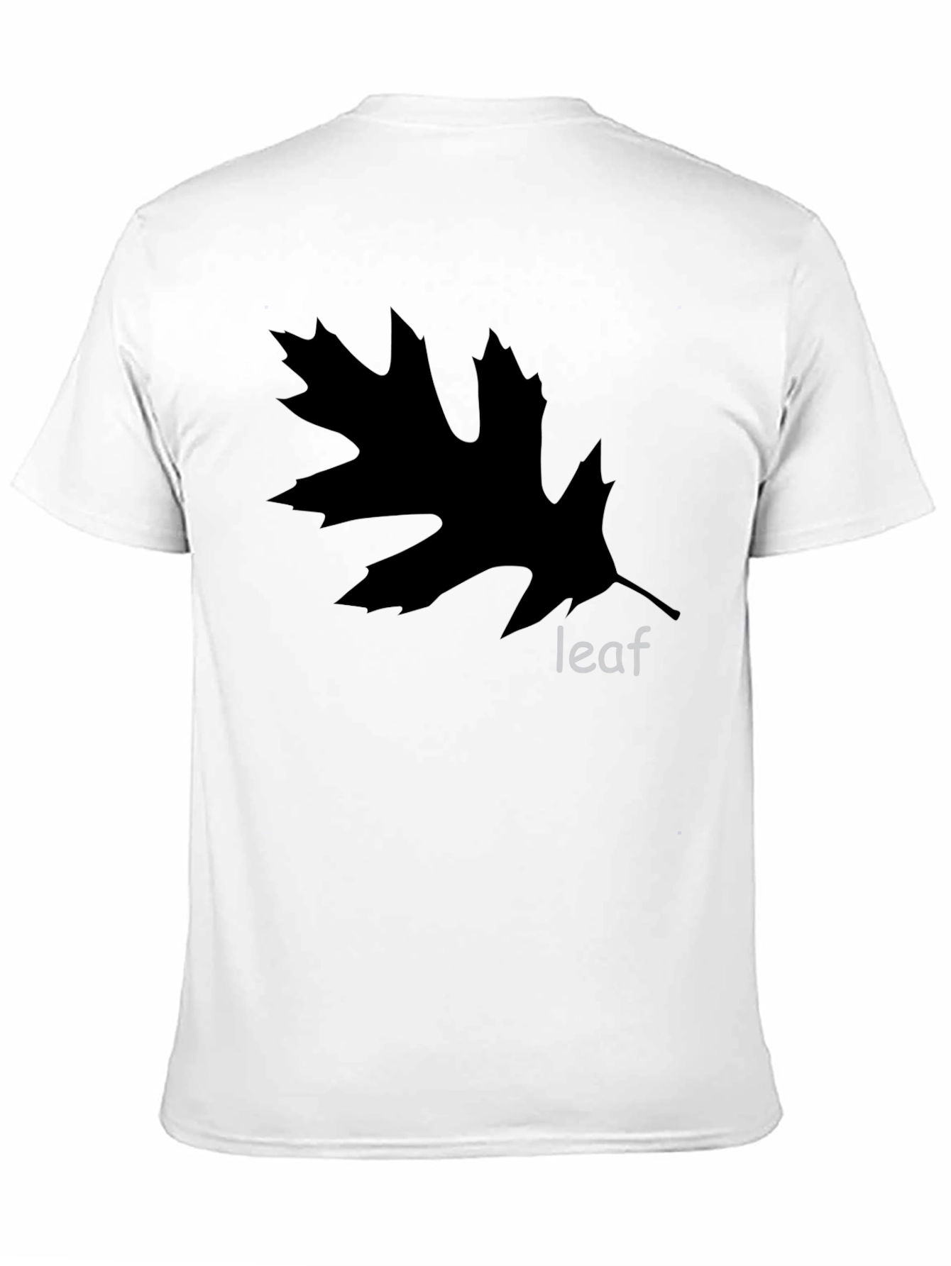 Leaf Graphic Black Tee - Nature Inspired Casual Wear
