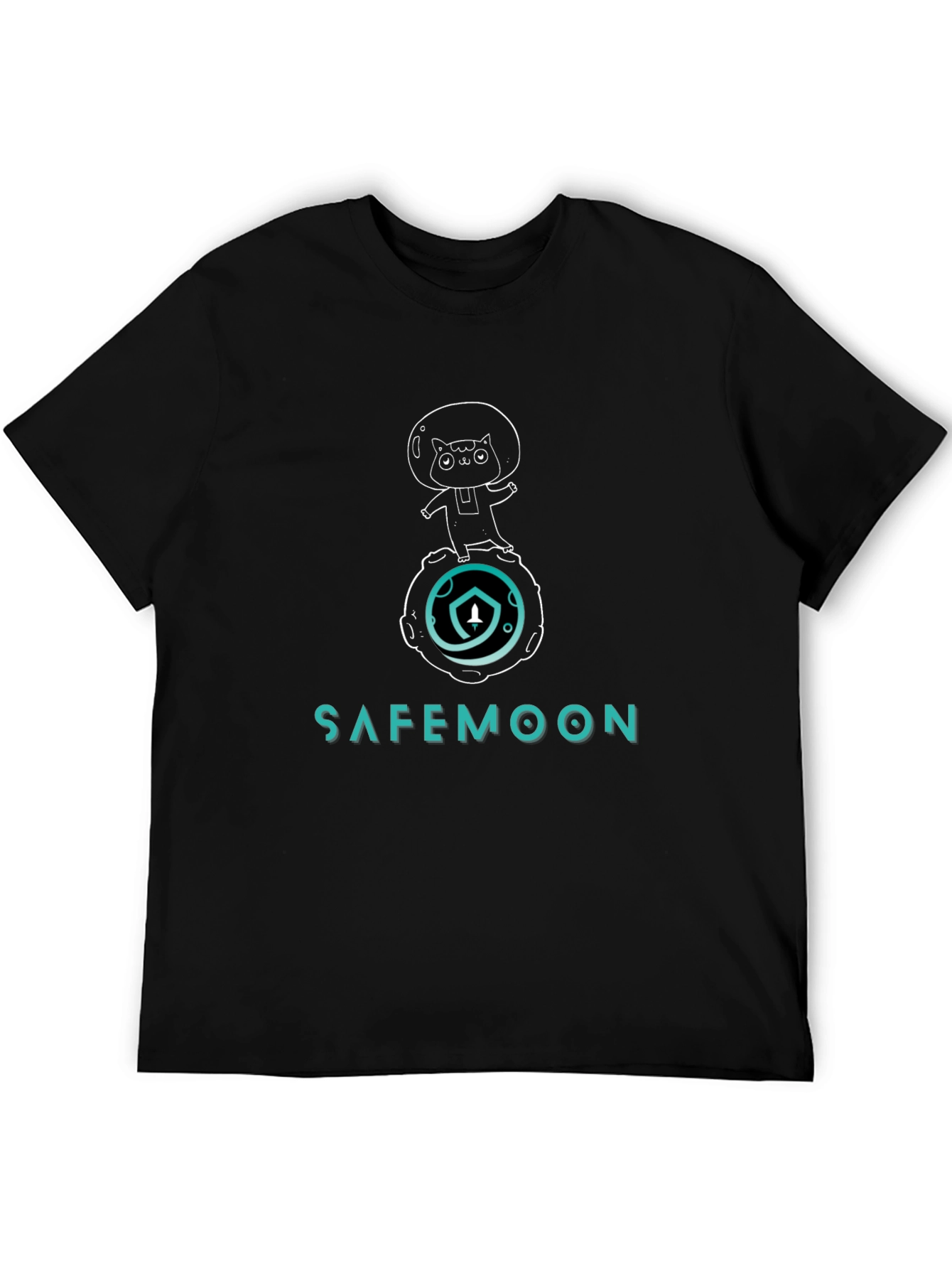 Safemoon Cat Astronaut Graphic T-Shirt