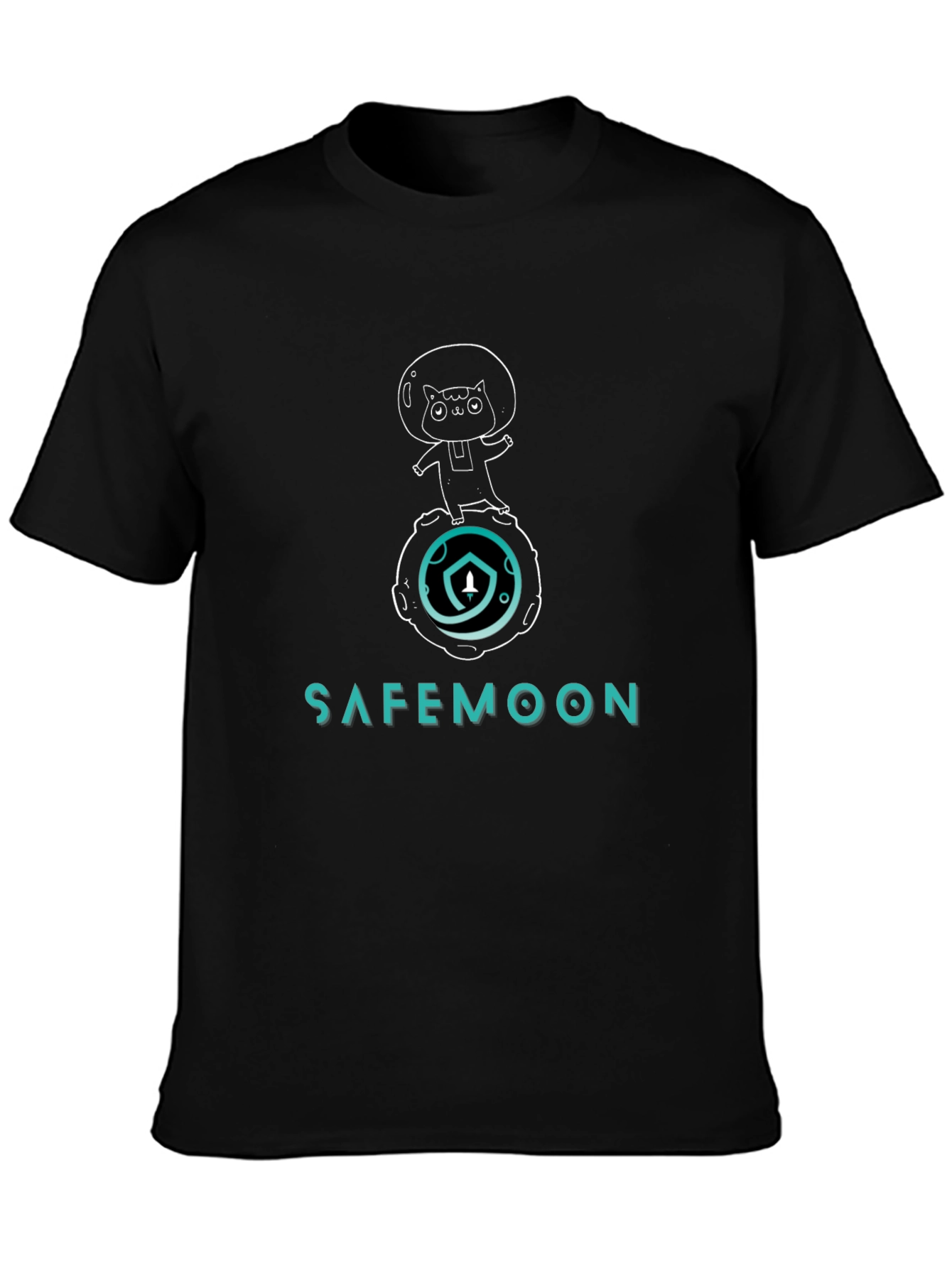 Safemoon Cat Astronaut Graphic T-Shirt