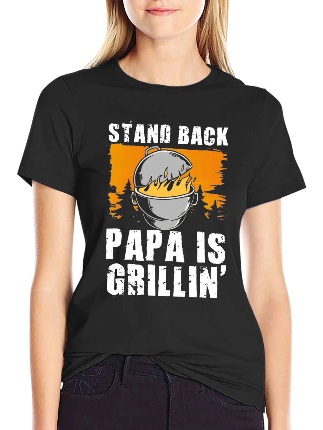 Papa Is Grillin Graphic T-Shirt