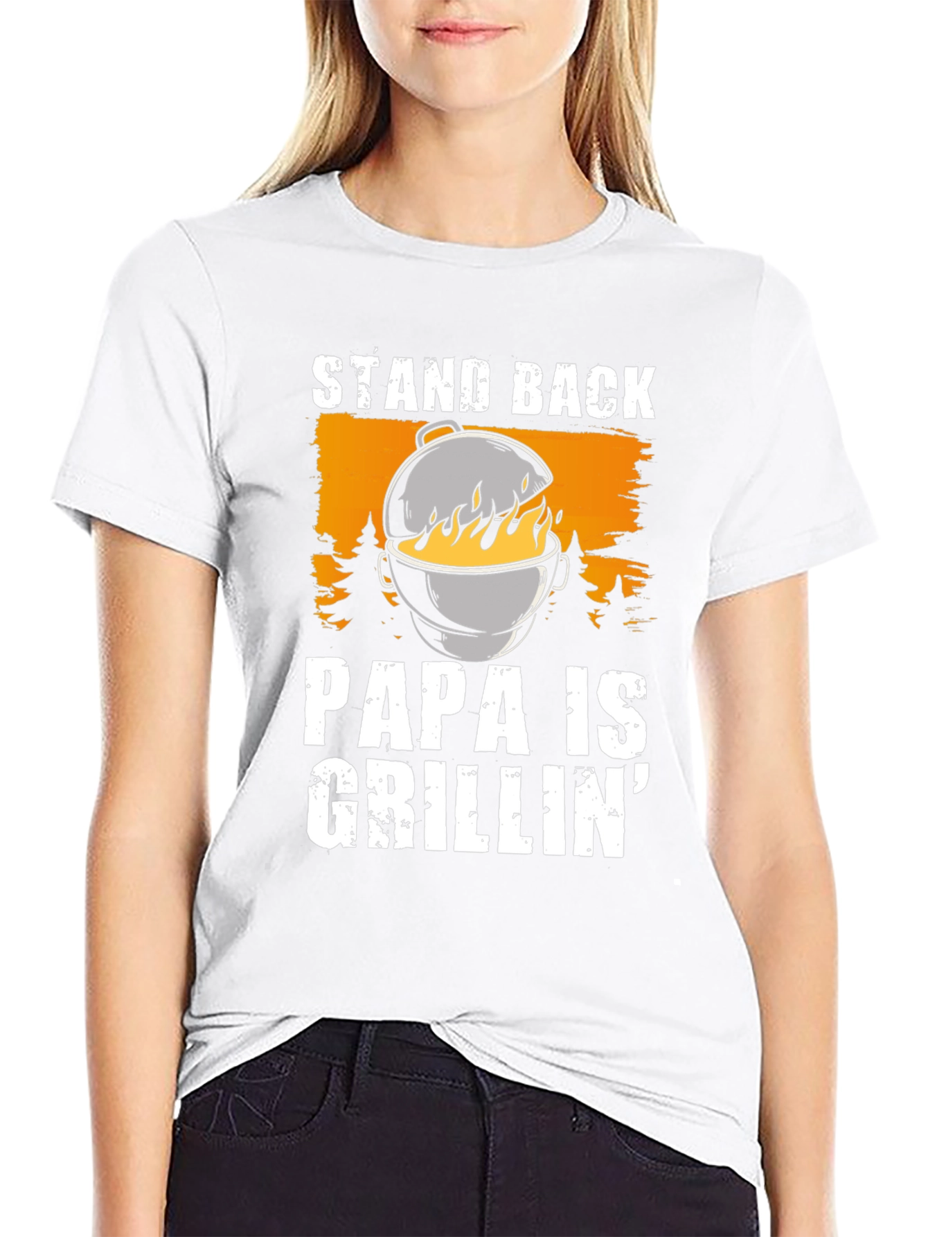 Papa Is Grillin Graphic T-Shirt
